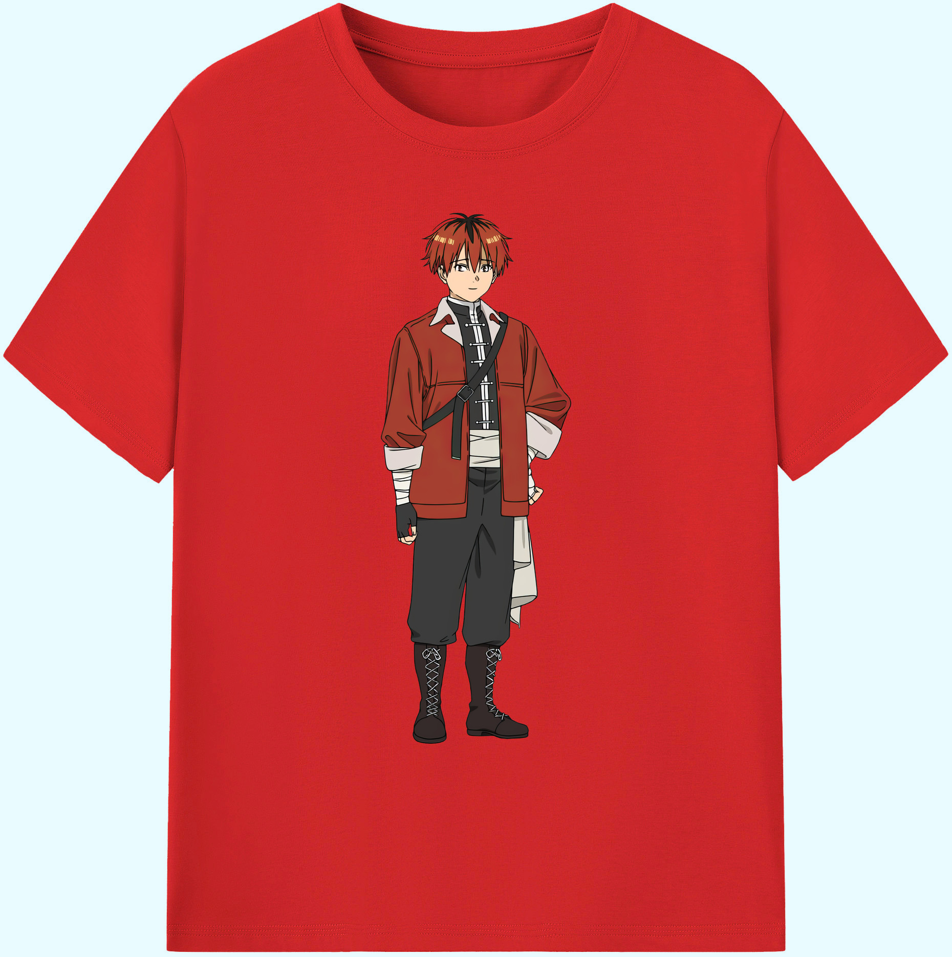 （画像用） 葬送のフリーレン Frieren 綿100％ メンズ半袖Tシャツ｜肌触りやわらか＆通気性