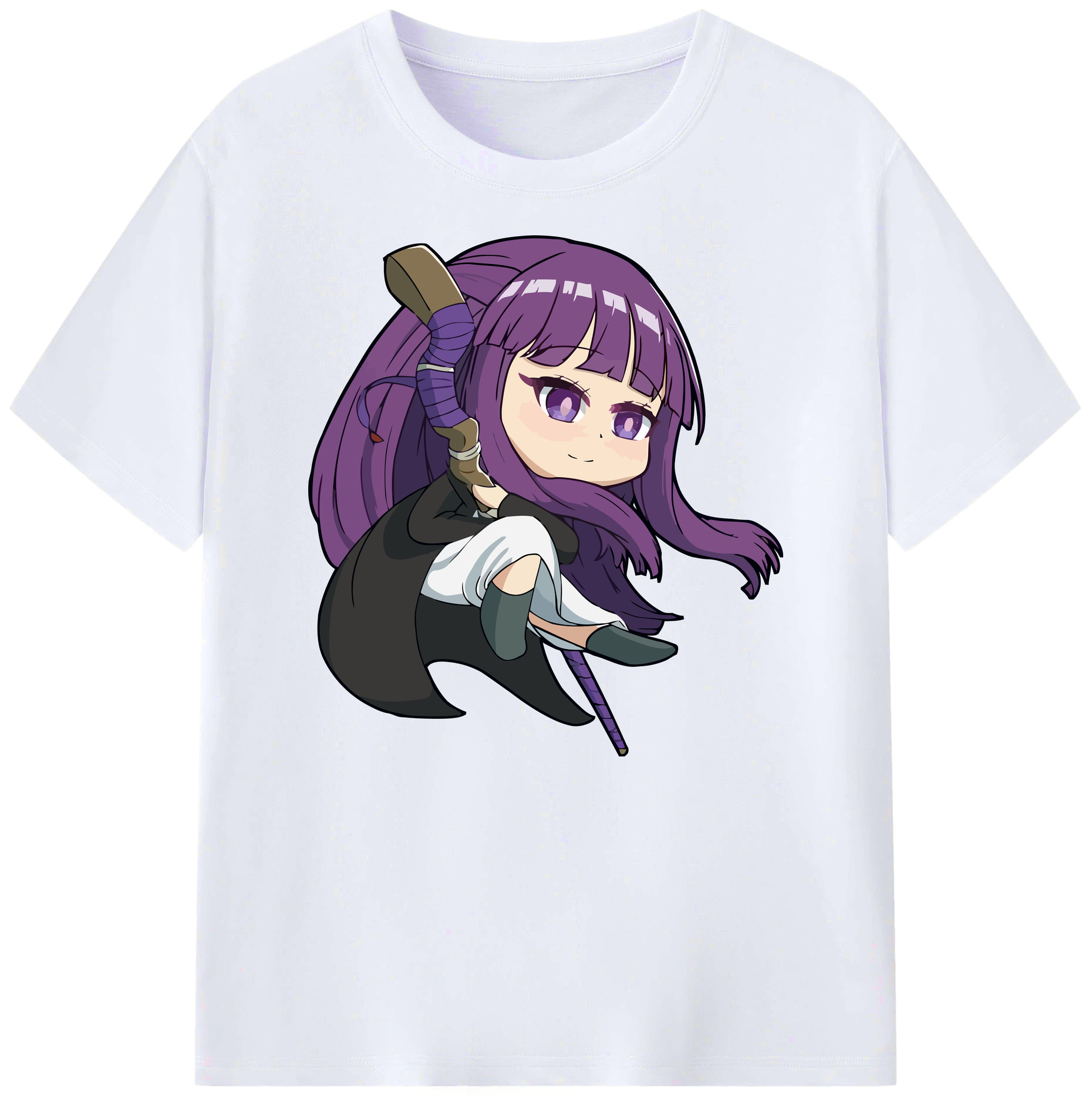 （画像用） 葬送のフリーレン Frieren 綿100％ メンズ半袖Tシャツ｜肌触りやわらか＆通気性