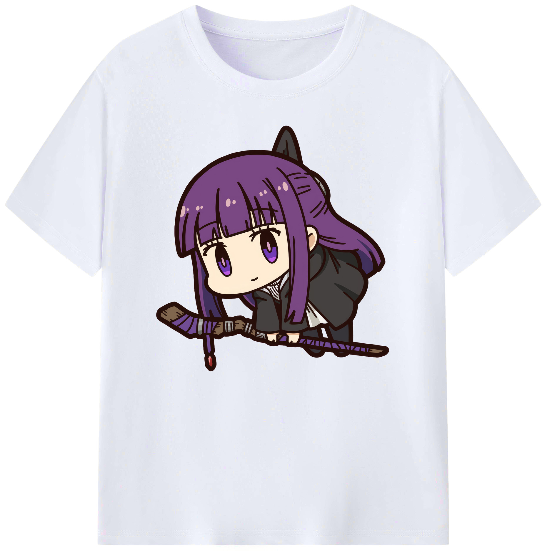 （画像用） 葬送のフリーレン Frieren 綿100％ メンズ半袖Tシャツ｜肌触りやわらか＆通気性