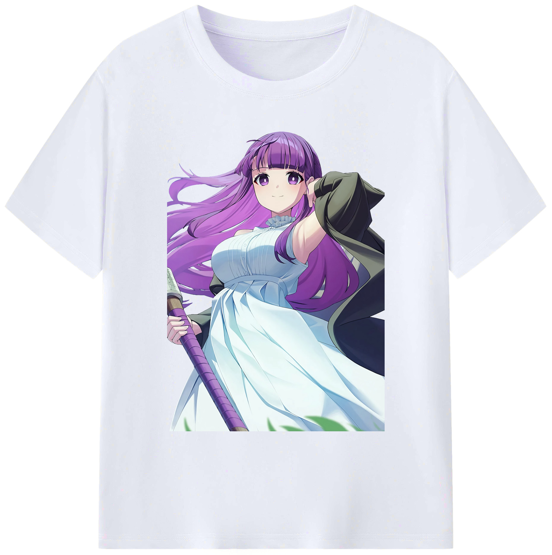 （画像用） 葬送のフリーレン Frieren 綿100％ メンズ半袖Tシャツ｜肌触りやわらか＆通気性