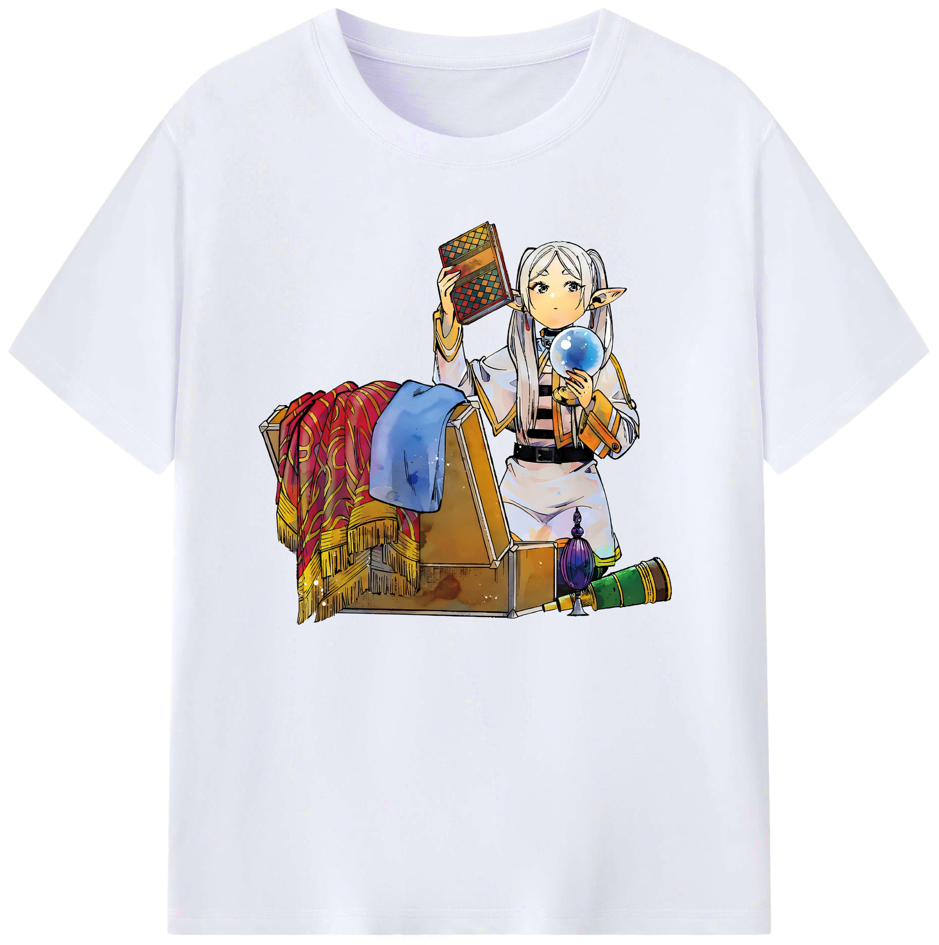 （画像用） 葬送のフリーレン Frieren 綿100％ メンズ半袖Tシャツ｜肌触りやわらか＆通気性