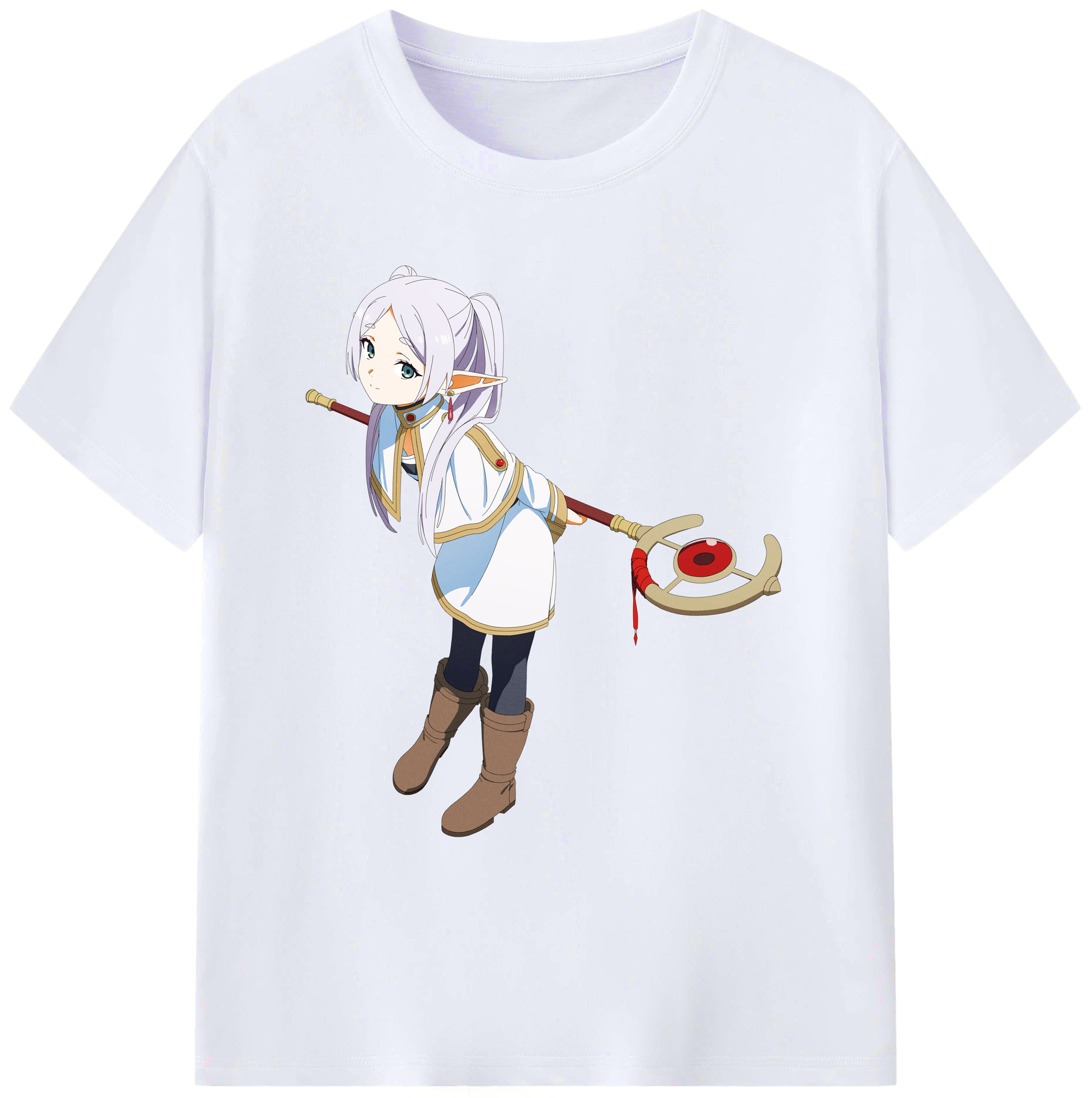 （画像用） 葬送のフリーレン Frieren 綿100％ メンズ半袖Tシャツ｜肌触りやわらか＆通気性