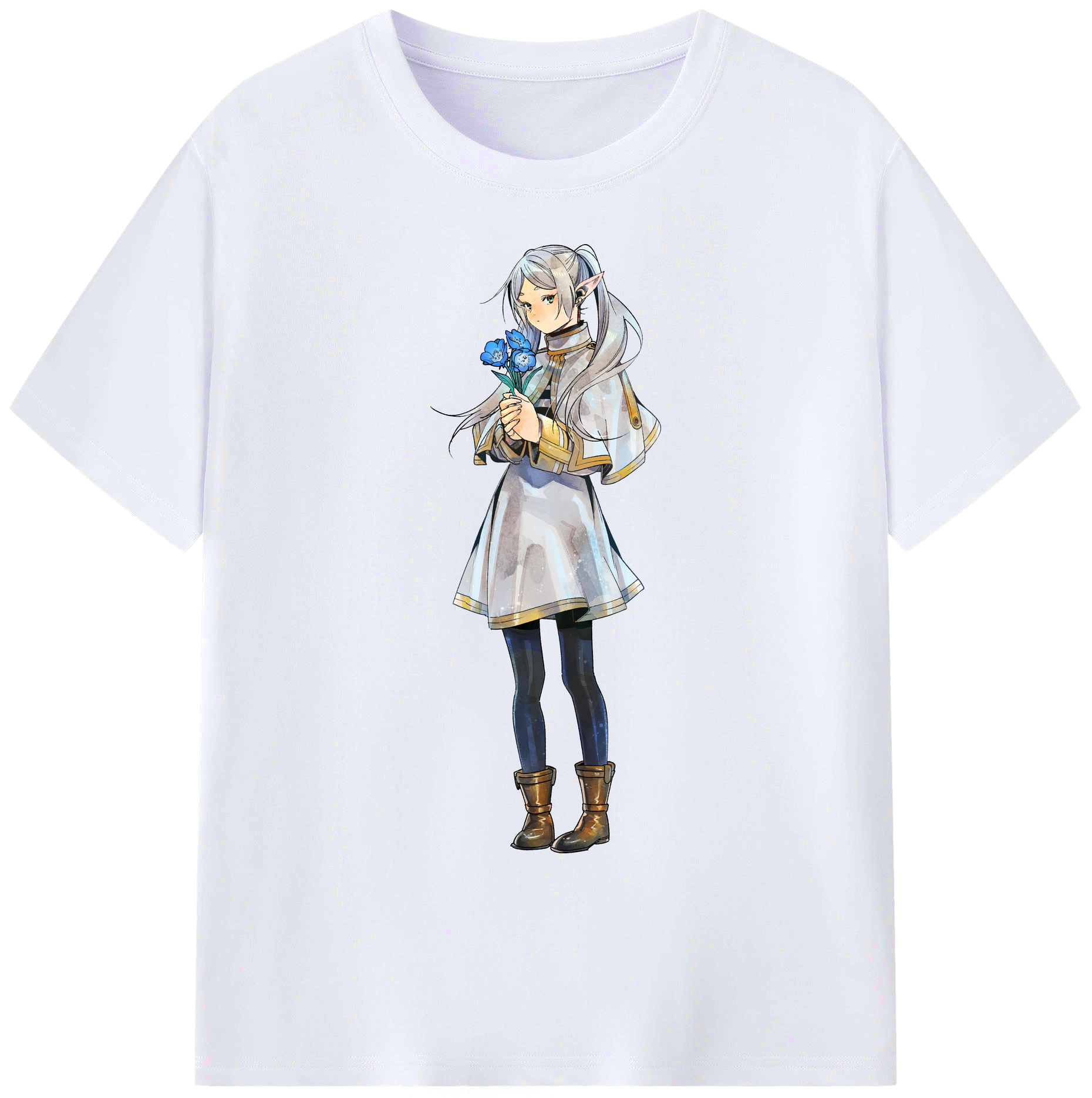 （画像用） 葬送のフリーレン Frieren 綿100％ メンズ半袖Tシャツ｜肌触りやわらか＆通気性