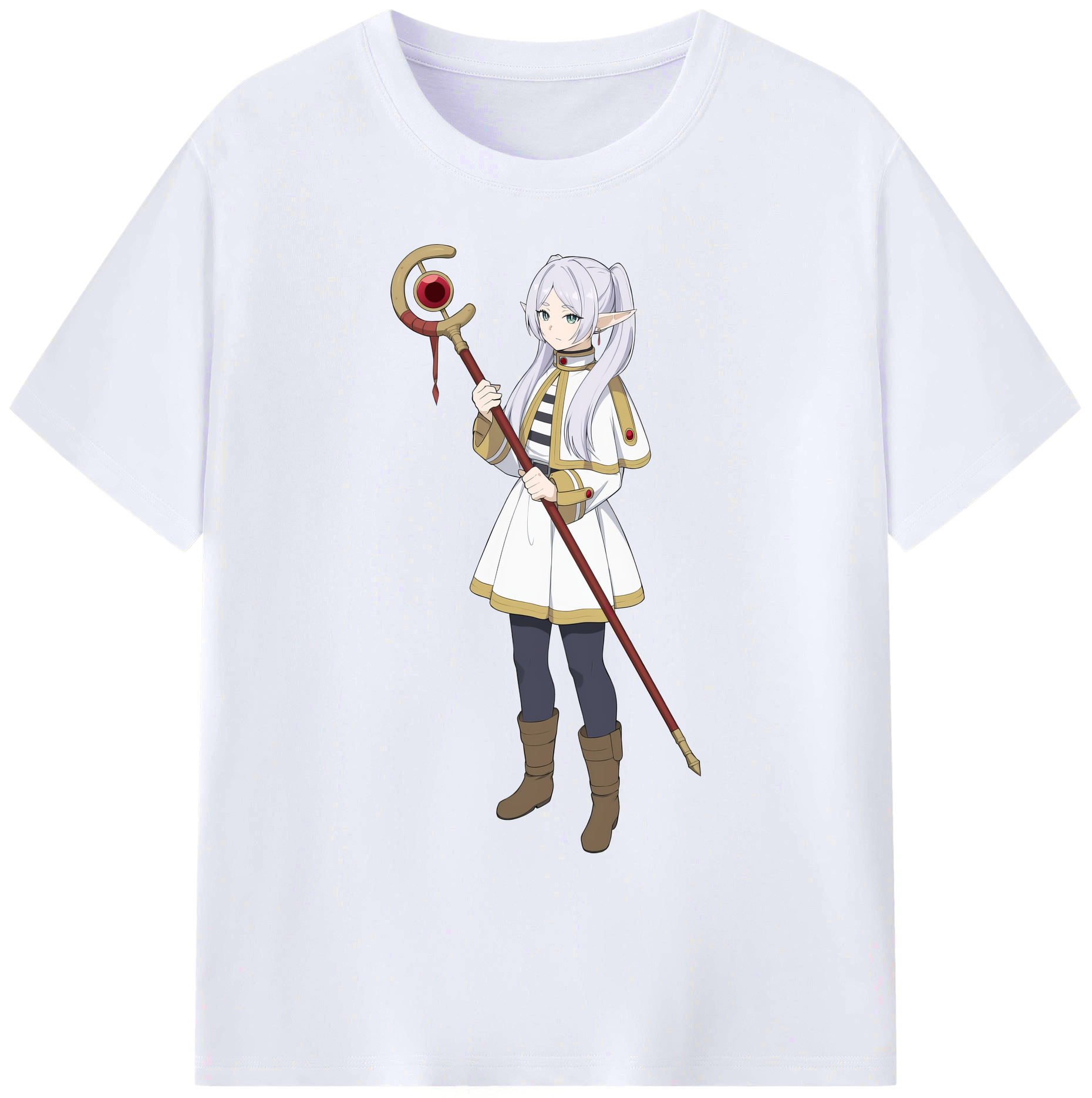 （画像用） 葬送のフリーレン Frieren 綿100％ メンズ半袖Tシャツ｜肌触りやわらか＆通気性