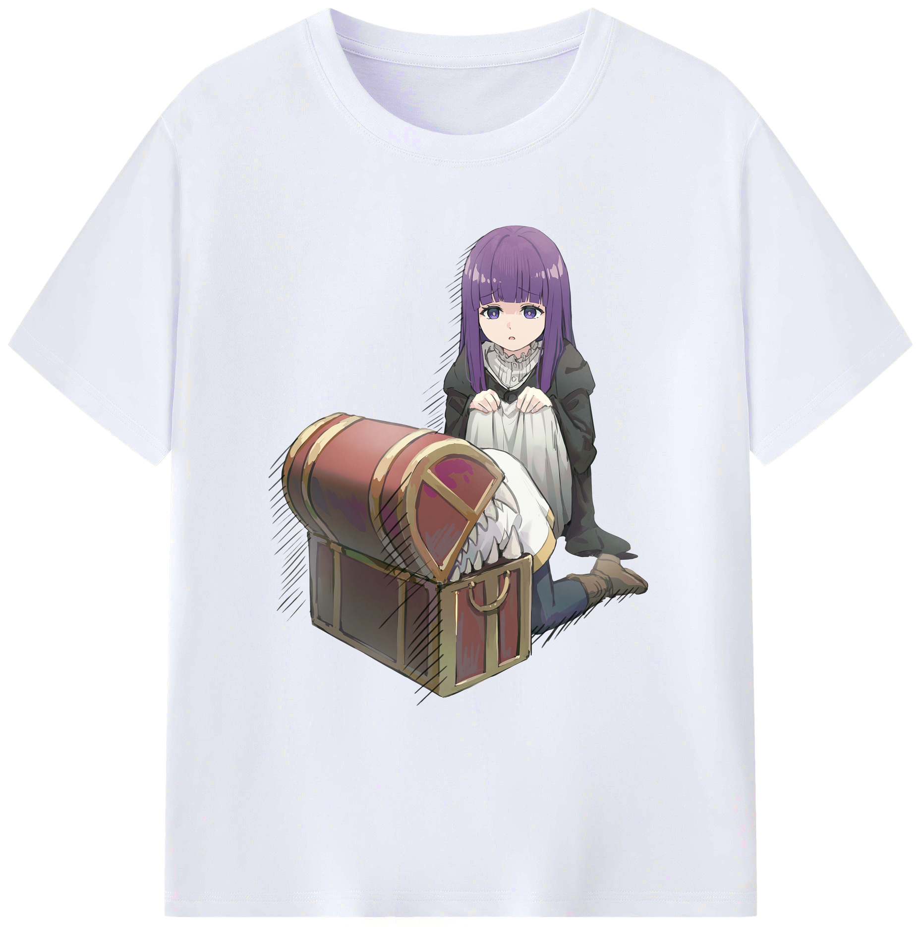 （画像用） 葬送のフリーレン Frieren 綿100％ メンズ半袖Tシャツ｜肌触りやわらか＆通気性