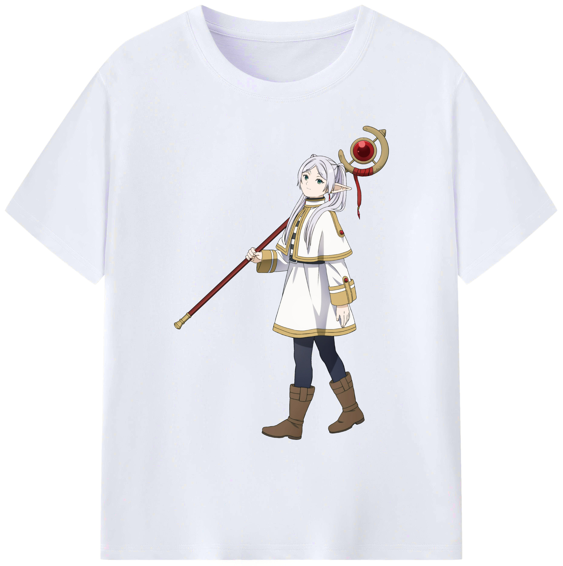 （画像用） 葬送のフリーレン Frieren 綿100％ メンズ半袖Tシャツ｜肌触りやわらか＆通気性