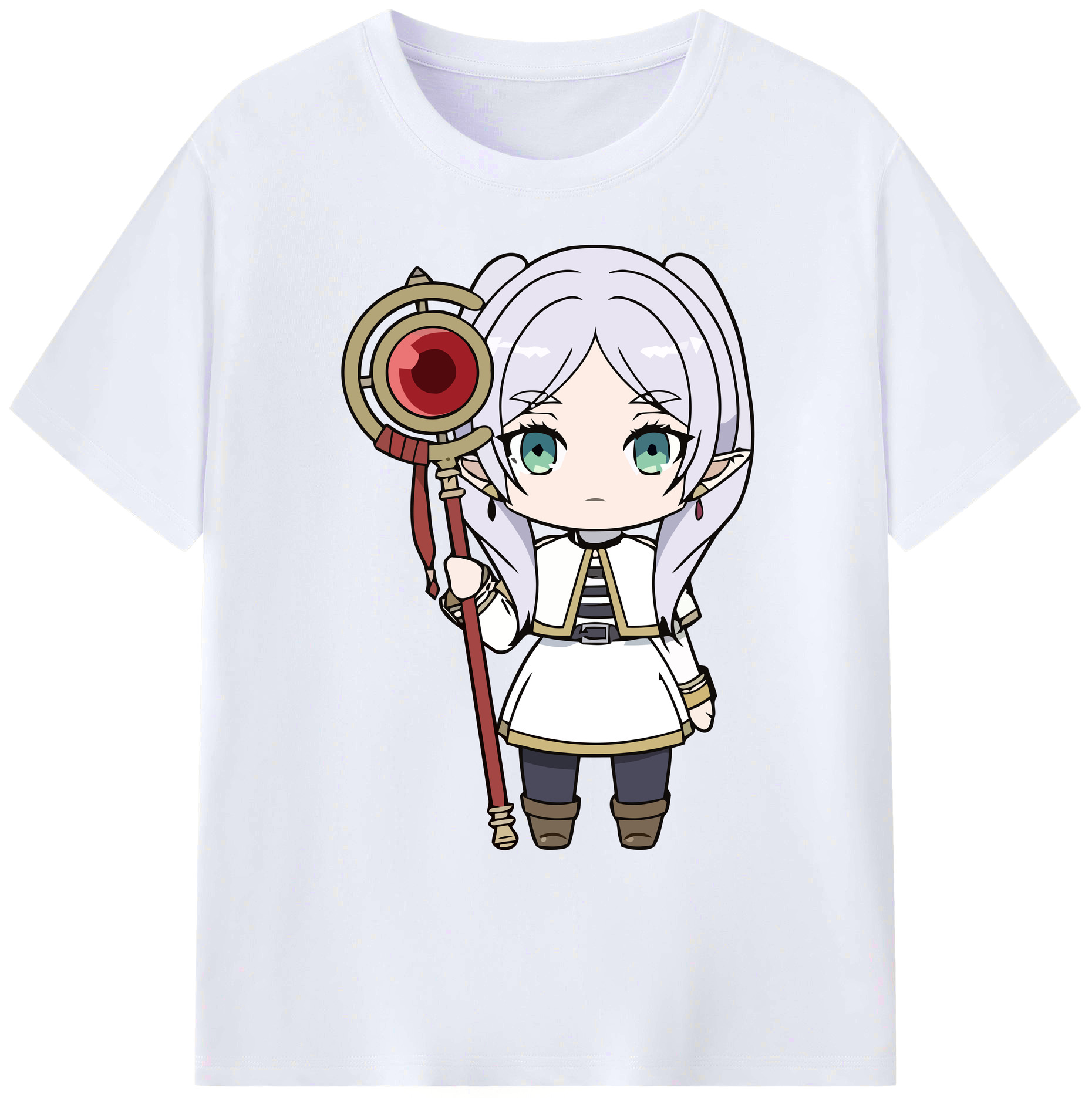 （画像用） 葬送のフリーレン Frieren 綿100％ メンズ半袖Tシャツ｜肌触りやわらか＆通気性