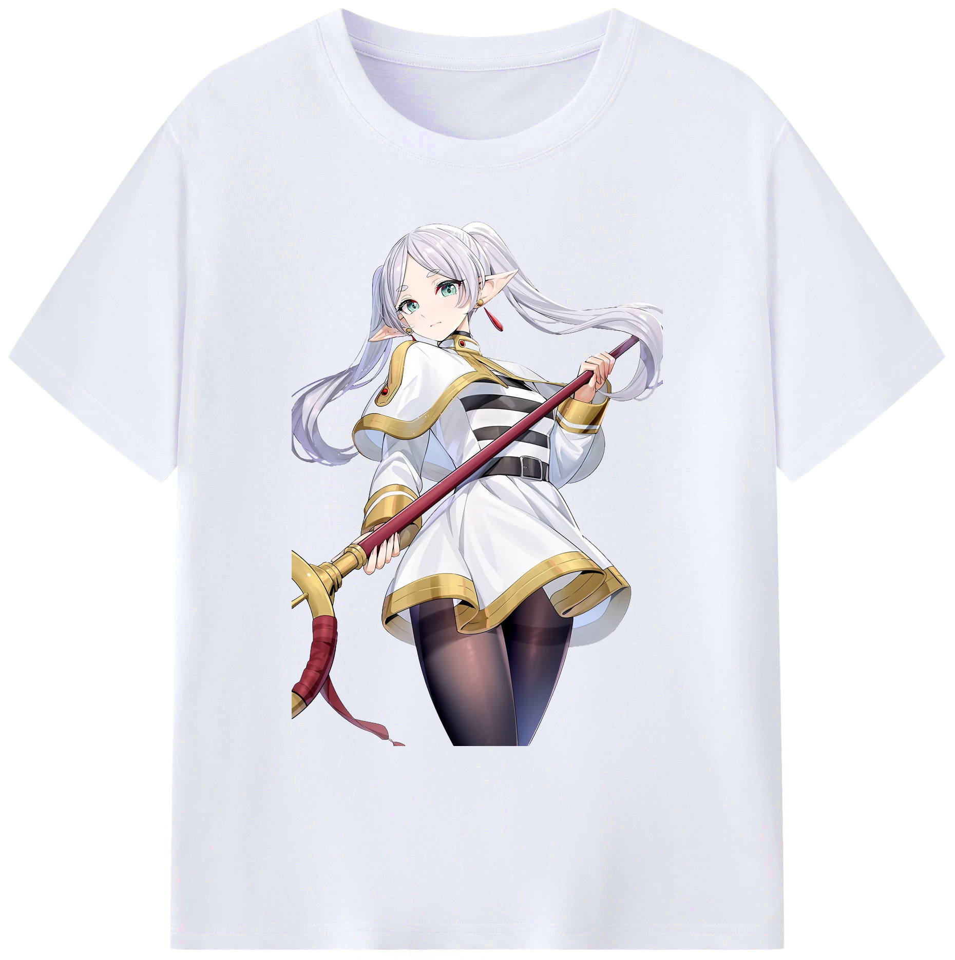 （画像用） 葬送のフリーレン Frieren 綿100％ メンズ半袖Tシャツ｜肌触りやわらか＆通気性
