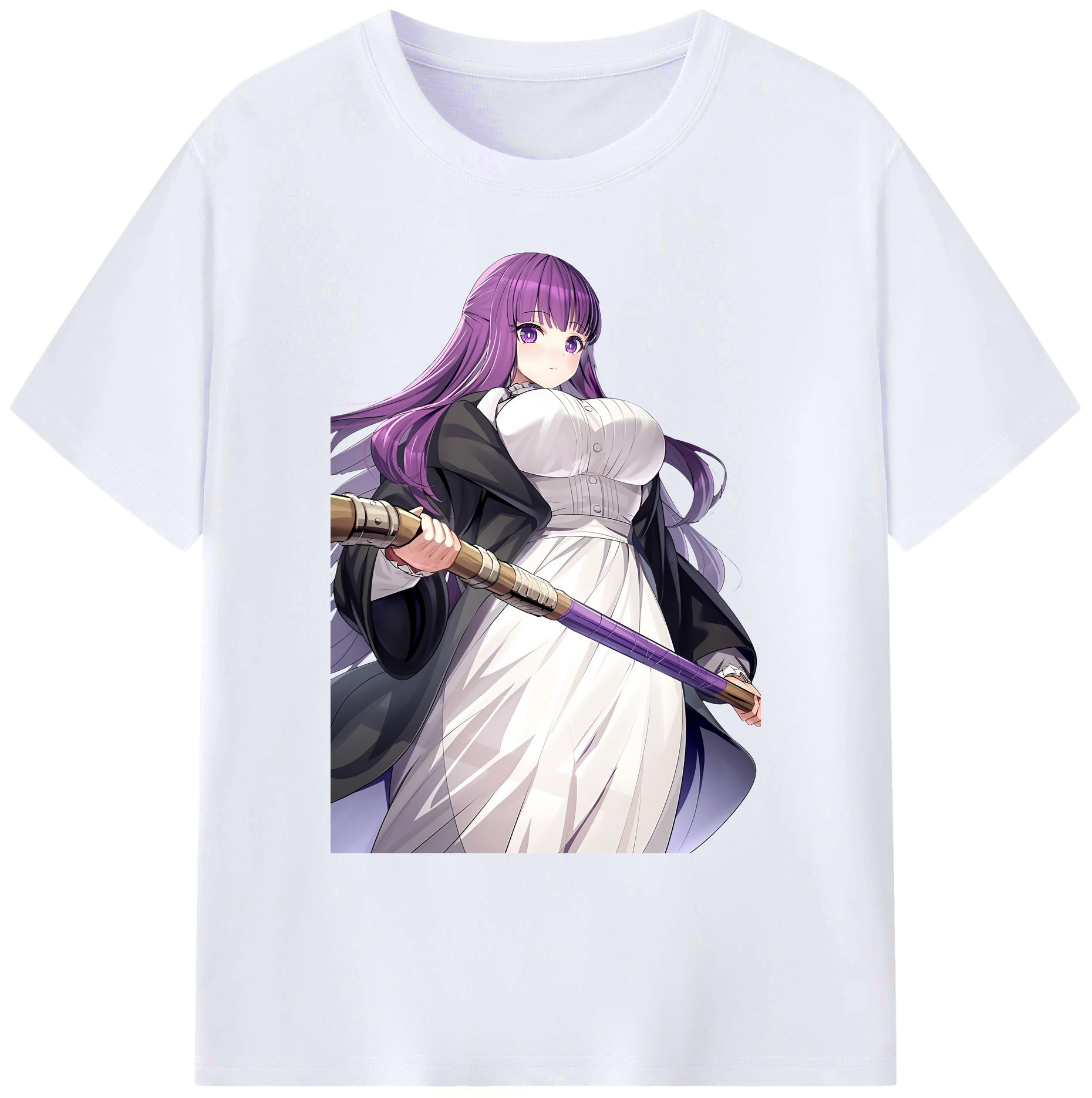 （画像用） 葬送のフリーレン Frieren 綿100％ メンズ半袖Tシャツ｜肌触りやわらか＆通気性