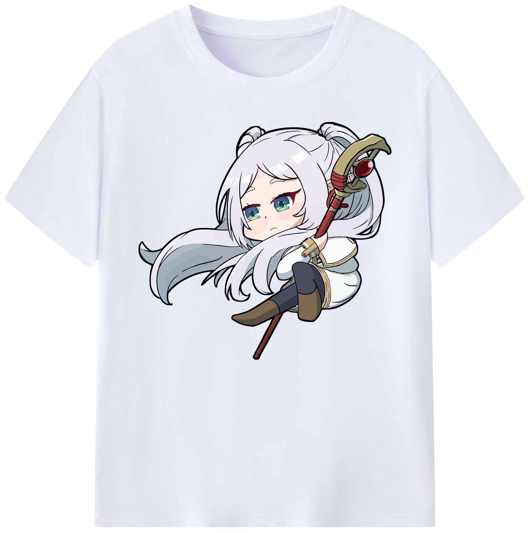 （画像用） 葬送のフリーレン Frieren 綿100％ メンズ半袖Tシャツ｜肌触りやわらか＆通気性