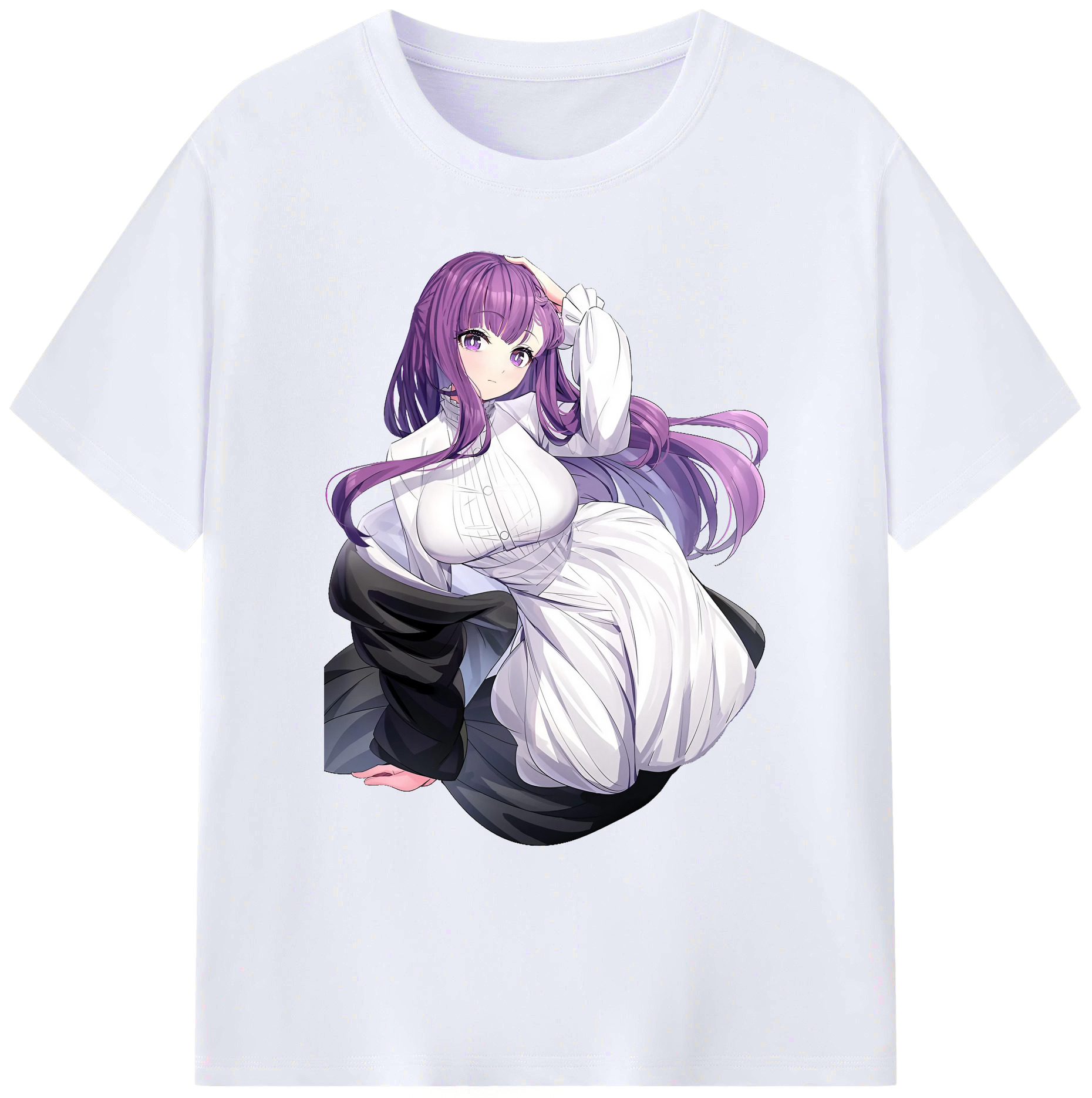 （画像用） 葬送のフリーレン Frieren 綿100％ メンズ半袖Tシャツ｜肌触りやわらか＆通気性