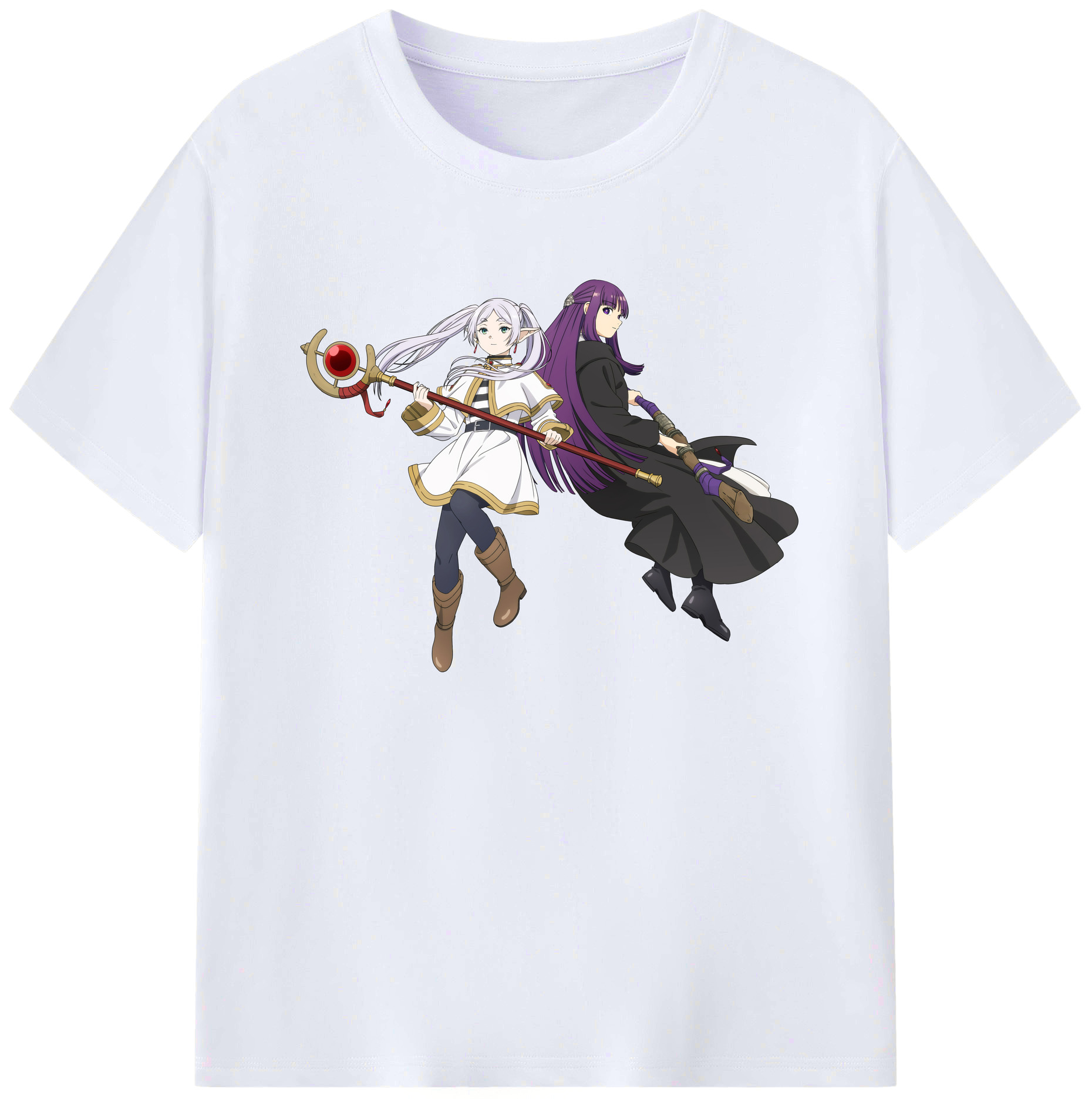 （画像用） 葬送のフリーレン Frieren 綿100％ メンズ半袖Tシャツ｜肌触りやわらか＆通気性