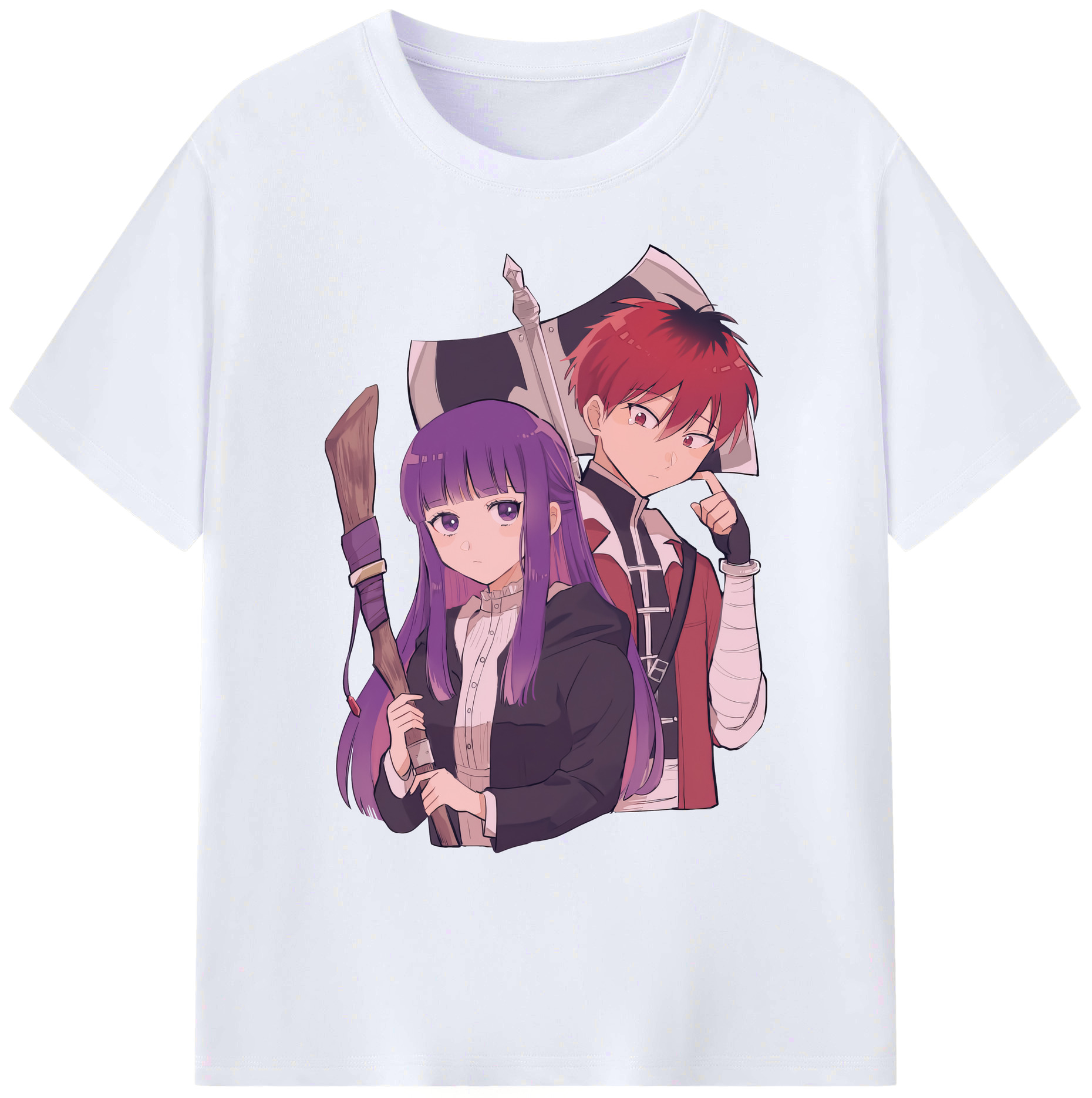 （画像用） 葬送のフリーレン Frieren 綿100％ メンズ半袖Tシャツ｜肌触りやわらか＆通気性