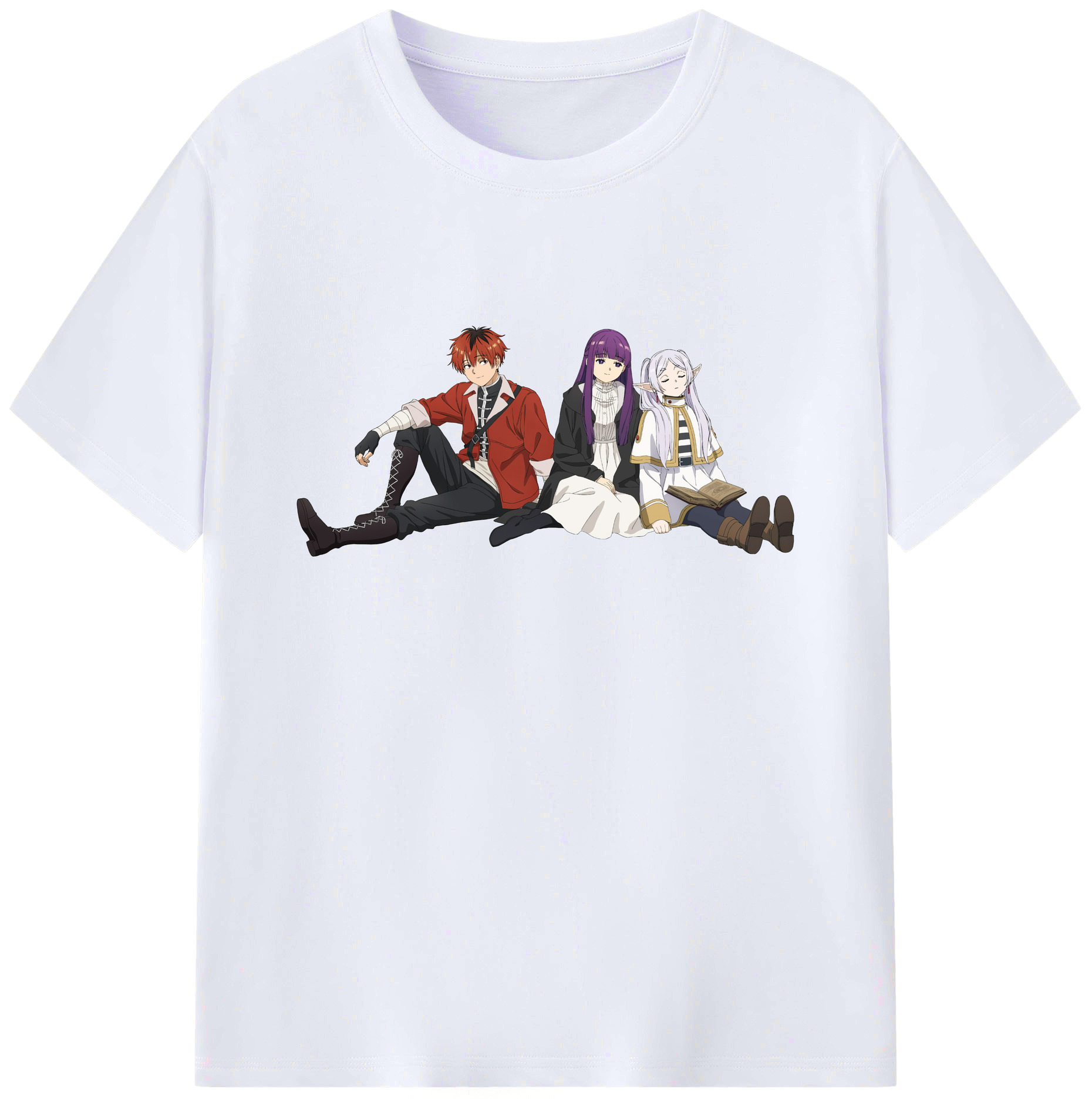 （画像用） 葬送のフリーレン Frieren 綿100％ メンズ半袖Tシャツ｜肌触りやわらか＆通気性