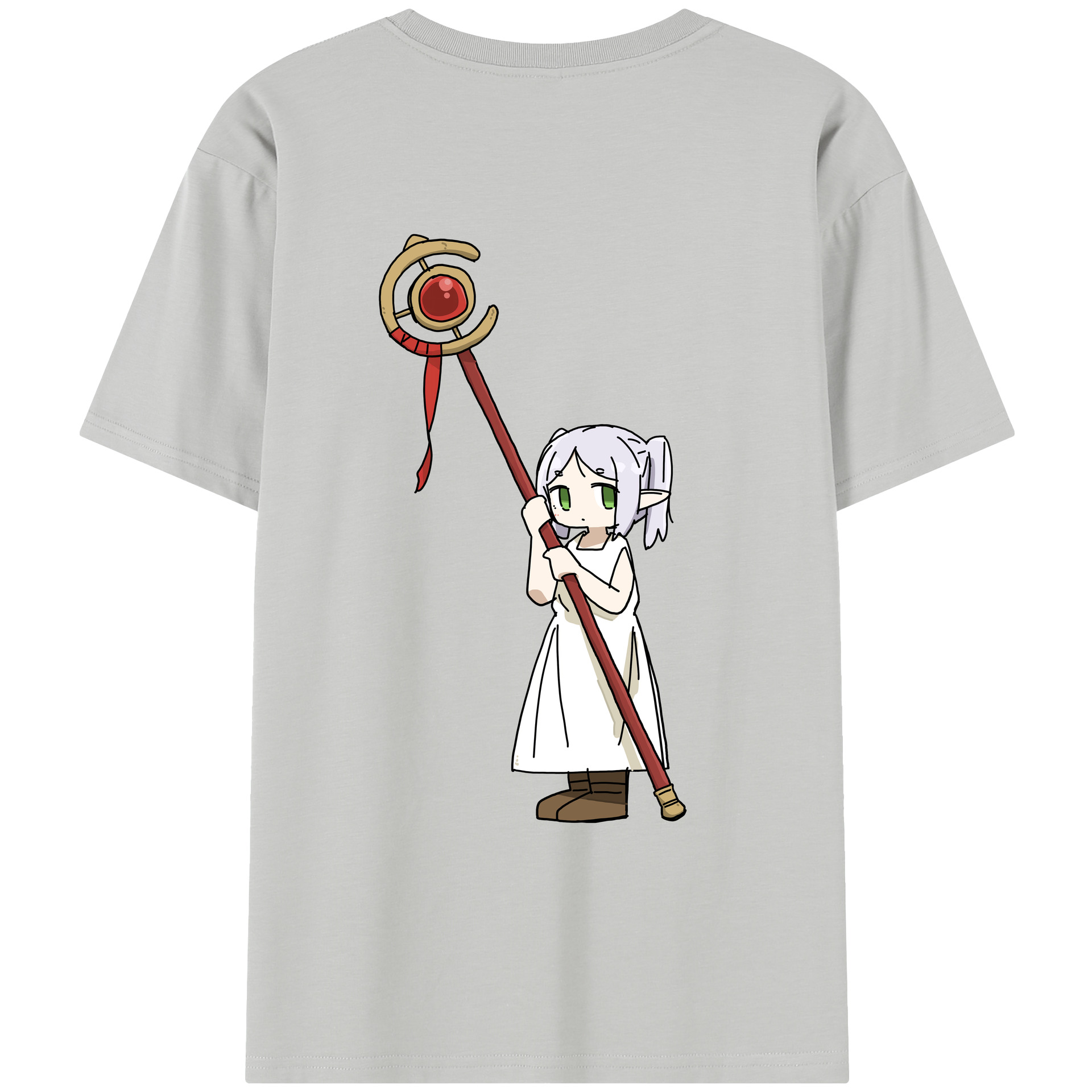 （画像用） 葬送のフリーレン Frieren レディース半袖Tシャツ(バックプリント)