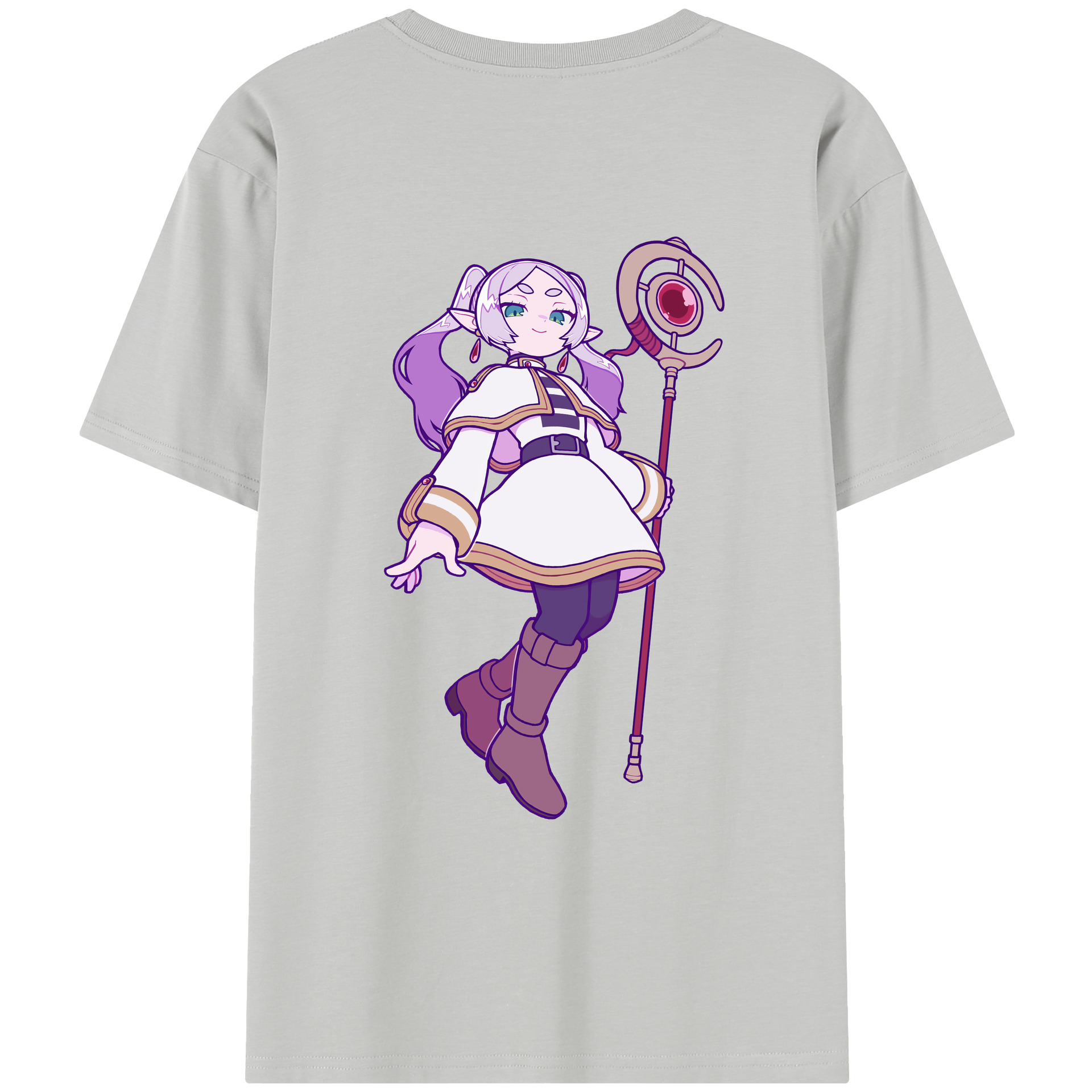 （画像用） 葬送のフリーレン Frieren レディース半袖Tシャツ(バックプリント)