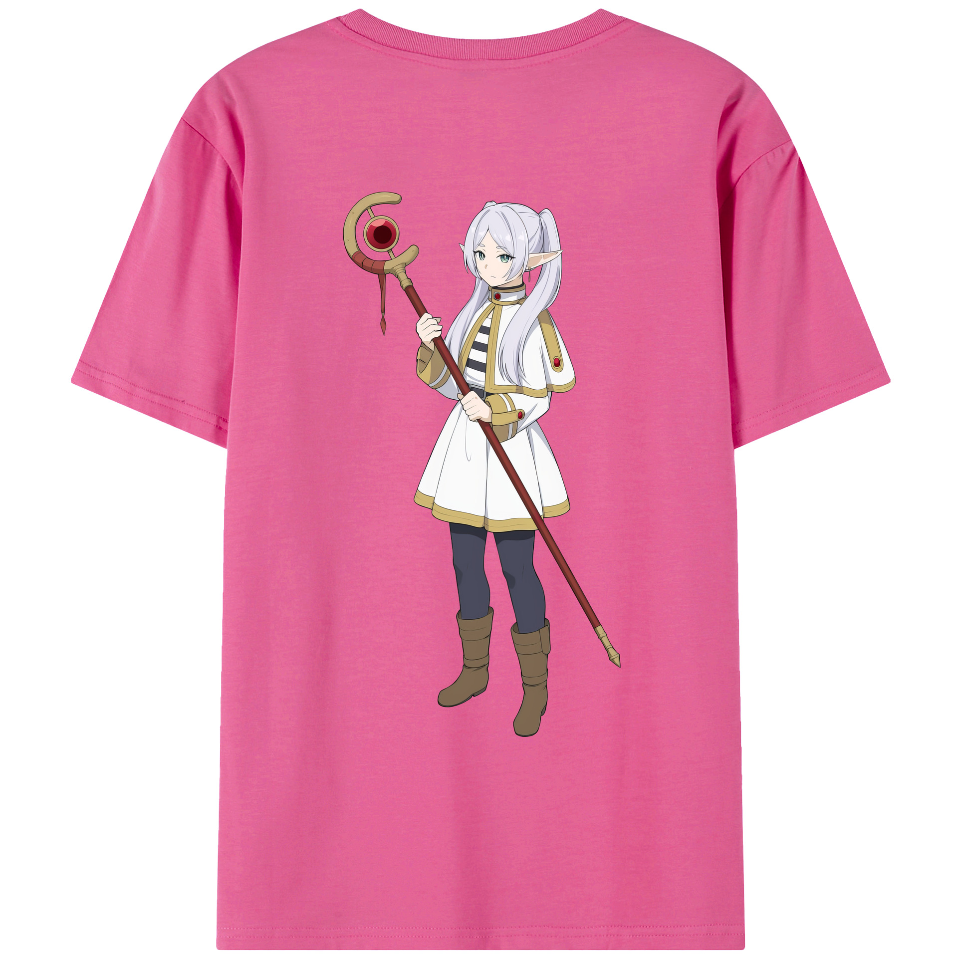 （画像用） 葬送のフリーレン Frieren レディース半袖Tシャツ(バックプリント)