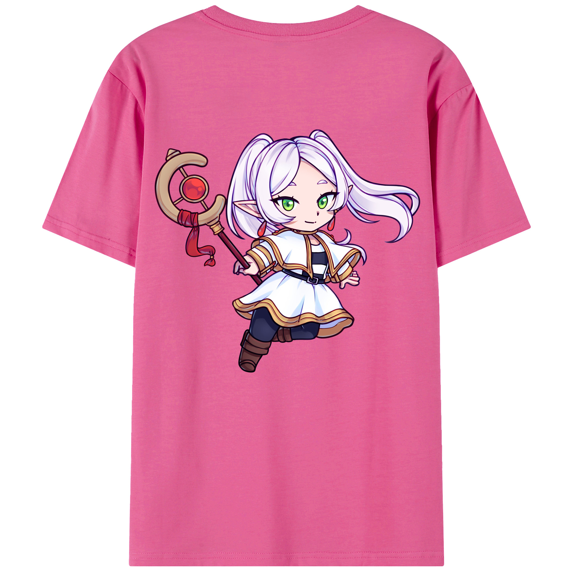 （画像用） 葬送のフリーレン Frieren レディース半袖Tシャツ(バックプリント)