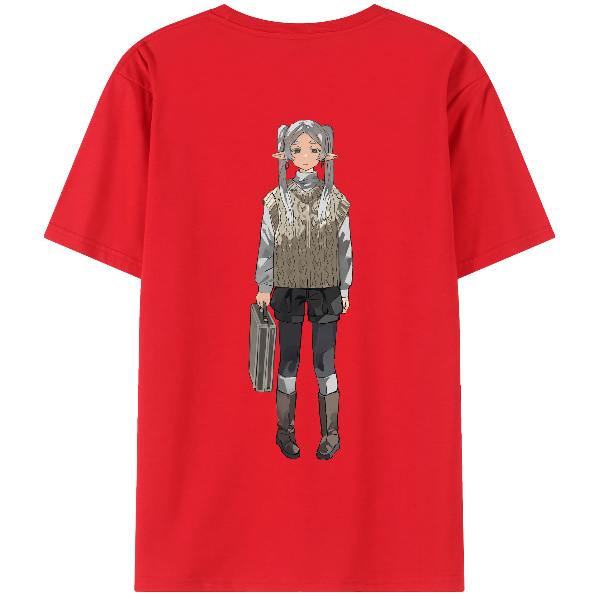 （画像用） 葬送のフリーレン Frieren レディース半袖Tシャツ(バックプリント)