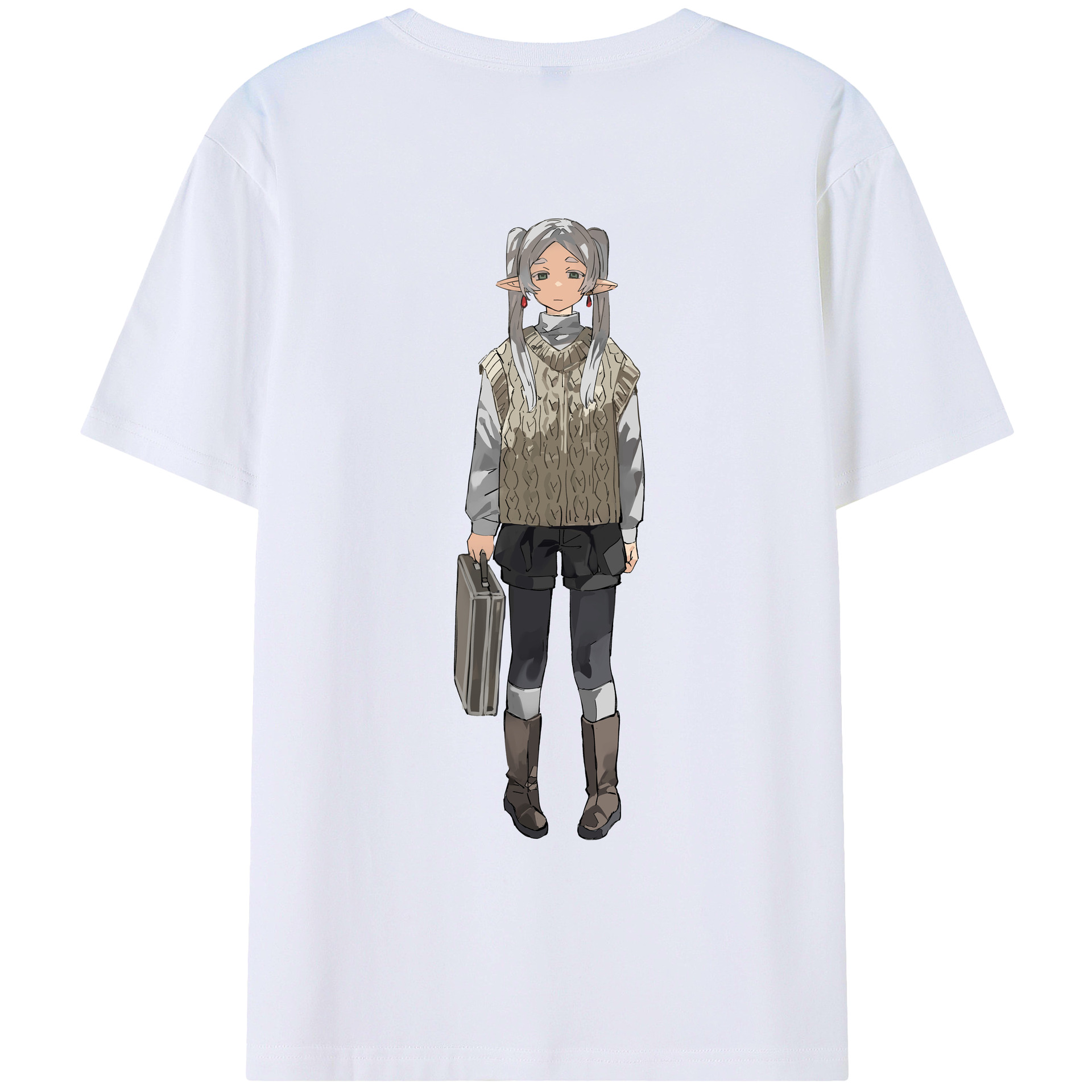 （画像用） 葬送のフリーレン Frieren レディース半袖Tシャツ(バックプリント)