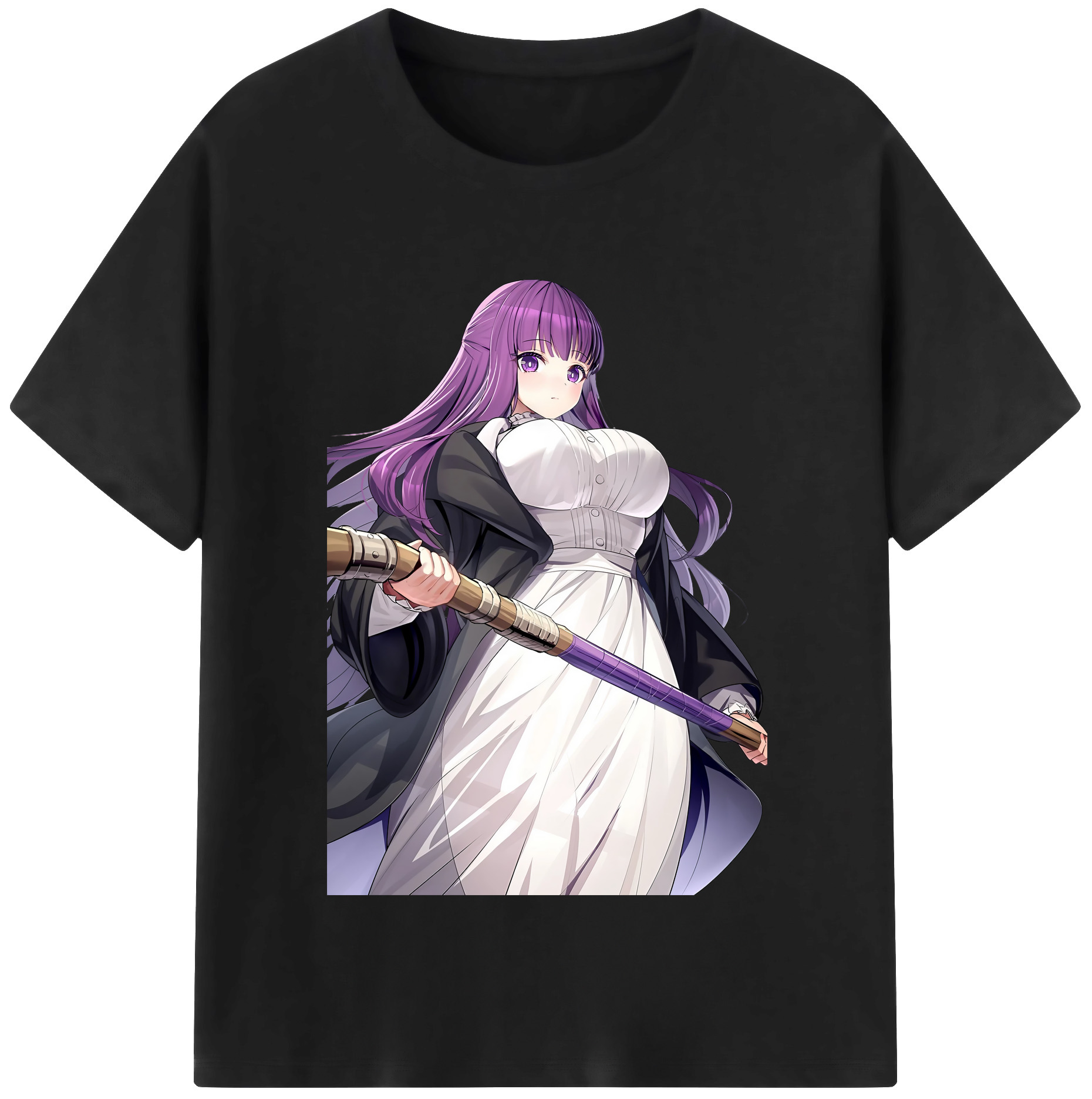 （画像用） 葬送のフリーレン Frieren レディースカジュアルプリントTシャツ（綿100％）