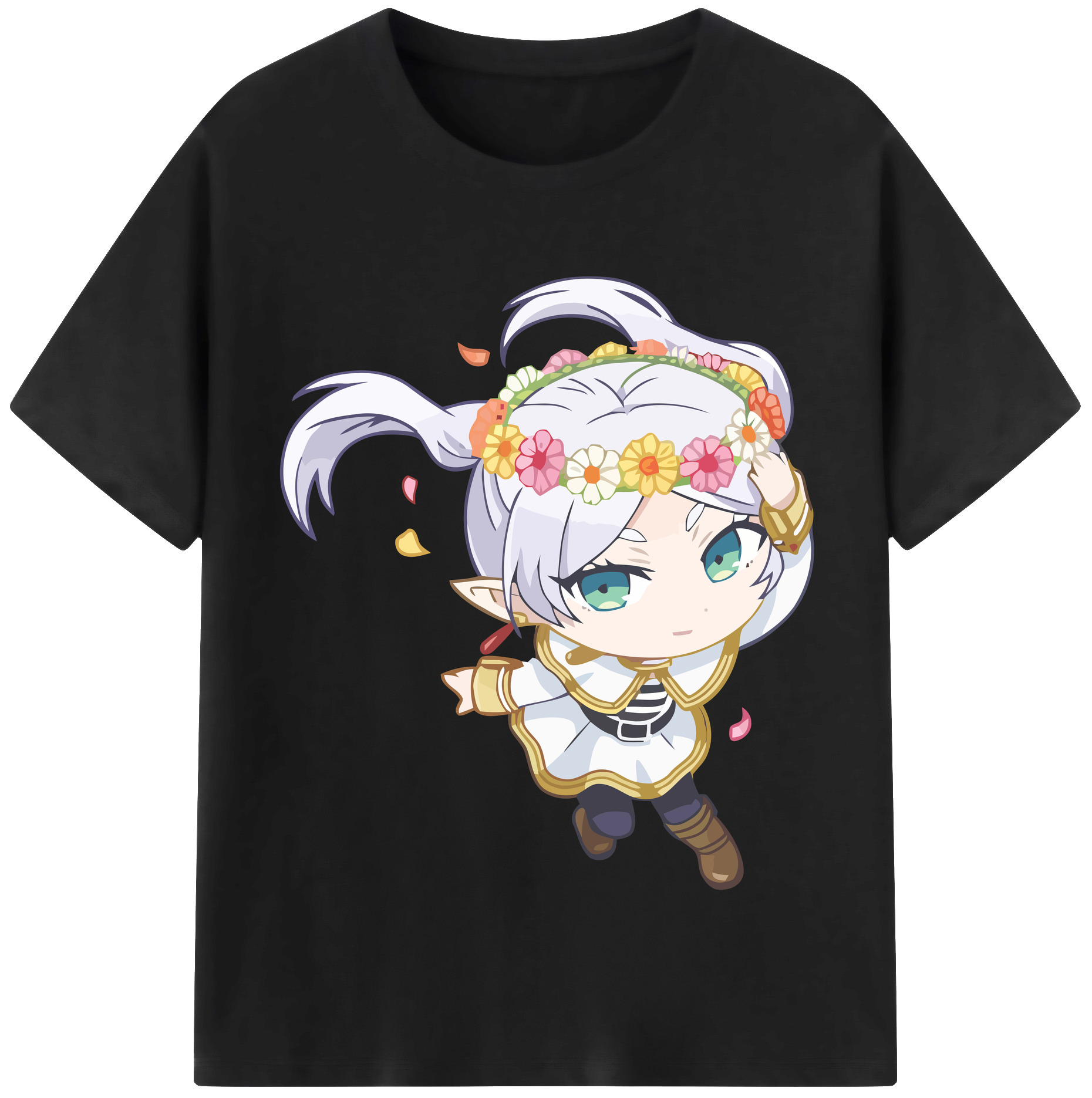 （画像用） 葬送のフリーレン Frieren レディースカジュアルプリントTシャツ（綿100％）
