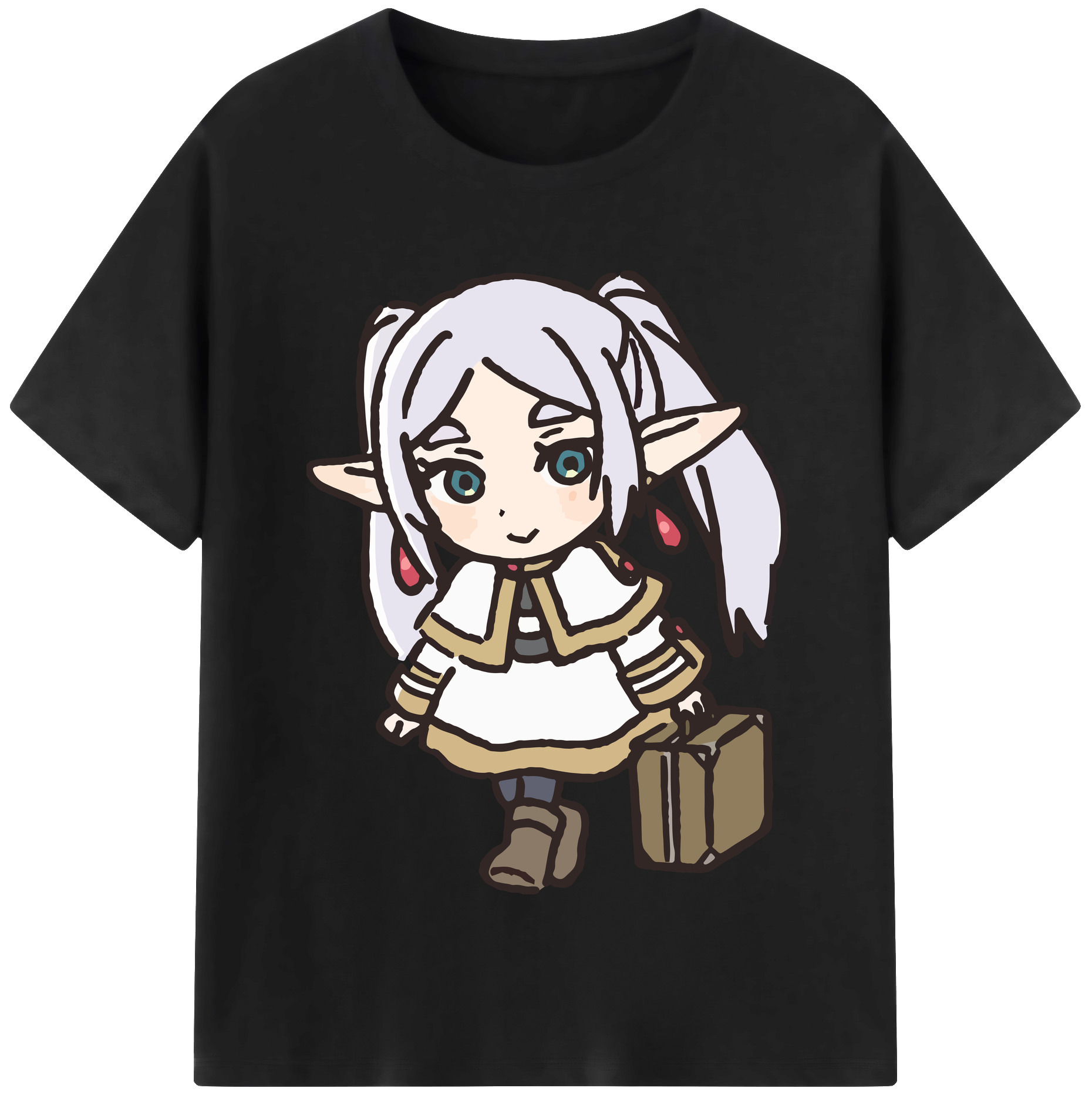 （画像用） 葬送のフリーレン Frieren レディースカジュアルプリントTシャツ（綿100％）