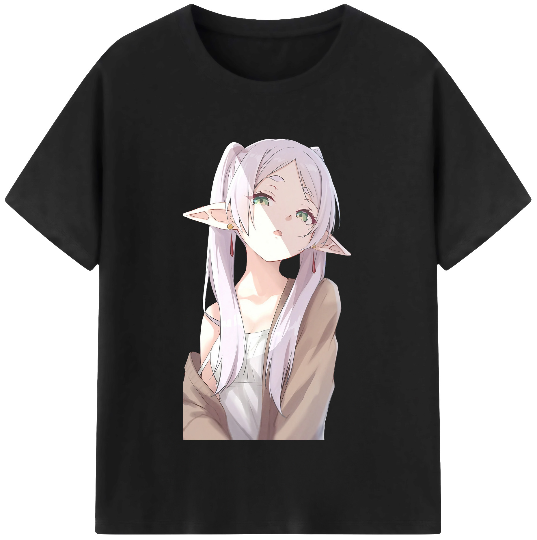 （画像用） 葬送のフリーレン Frieren レディースカジュアルプリントTシャツ（綿100％）