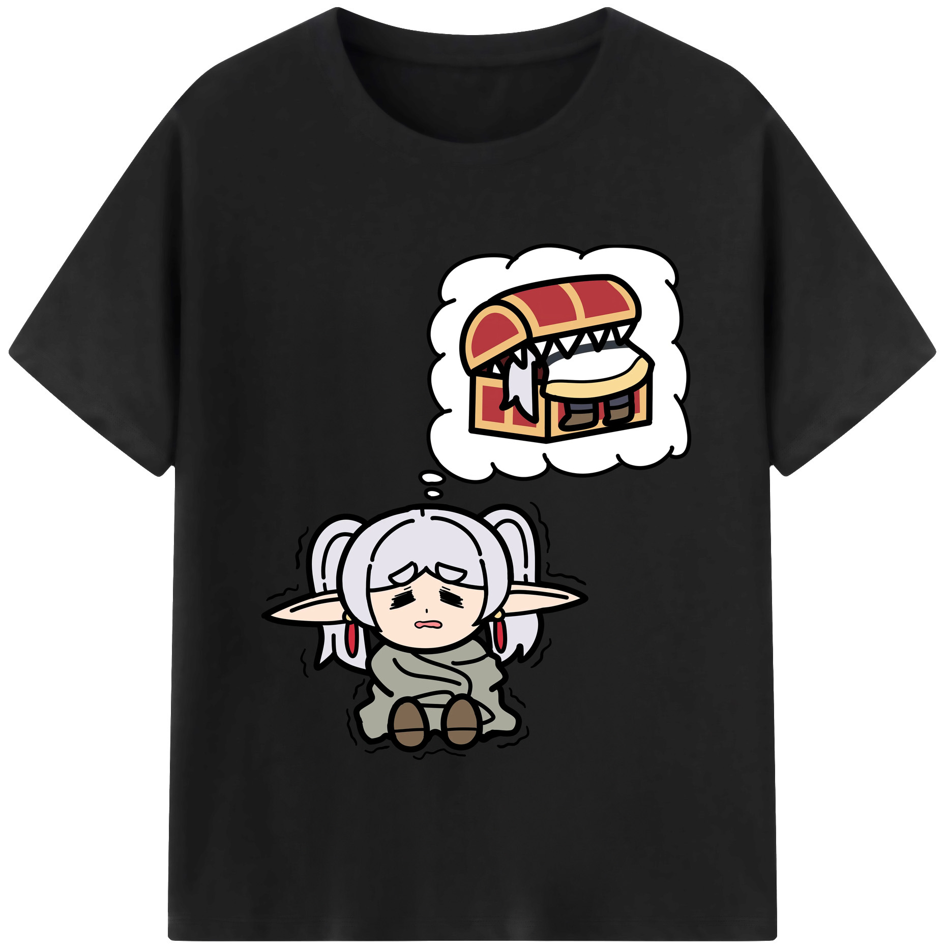 （画像用） 葬送のフリーレン Frieren レディースカジュアルプリントTシャツ（綿100％）
