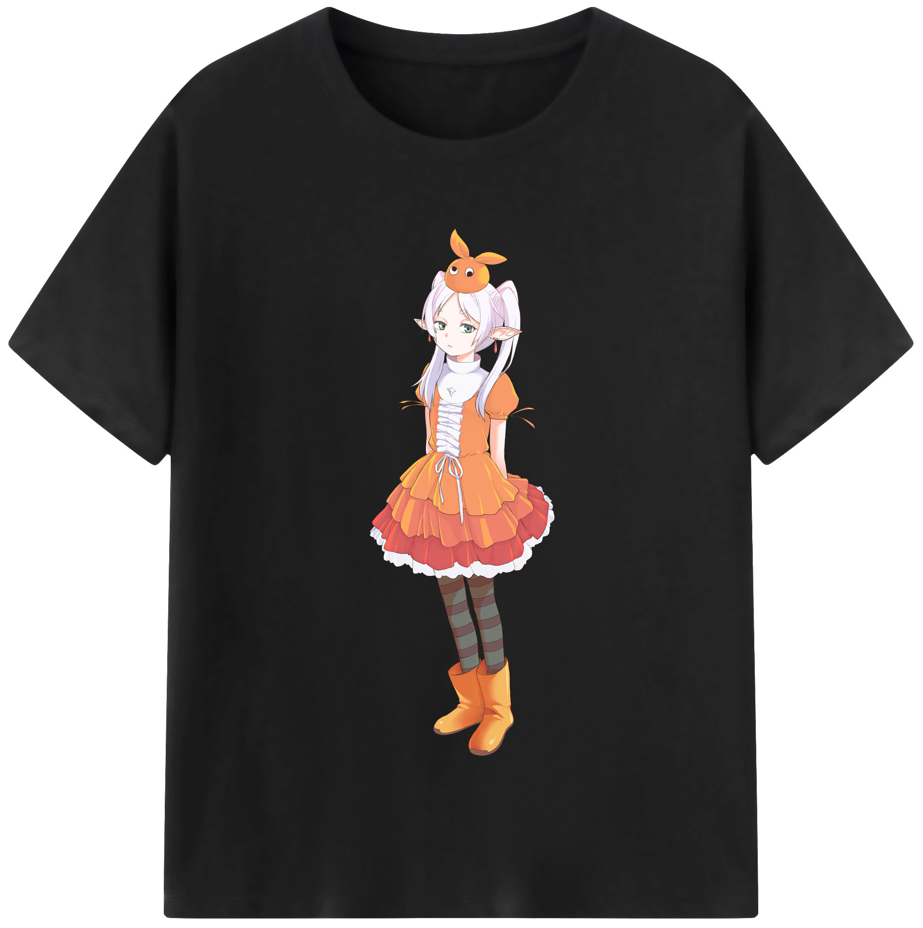 （画像用） 葬送のフリーレン Frieren レディースカジュアルプリントTシャツ（綿100％）