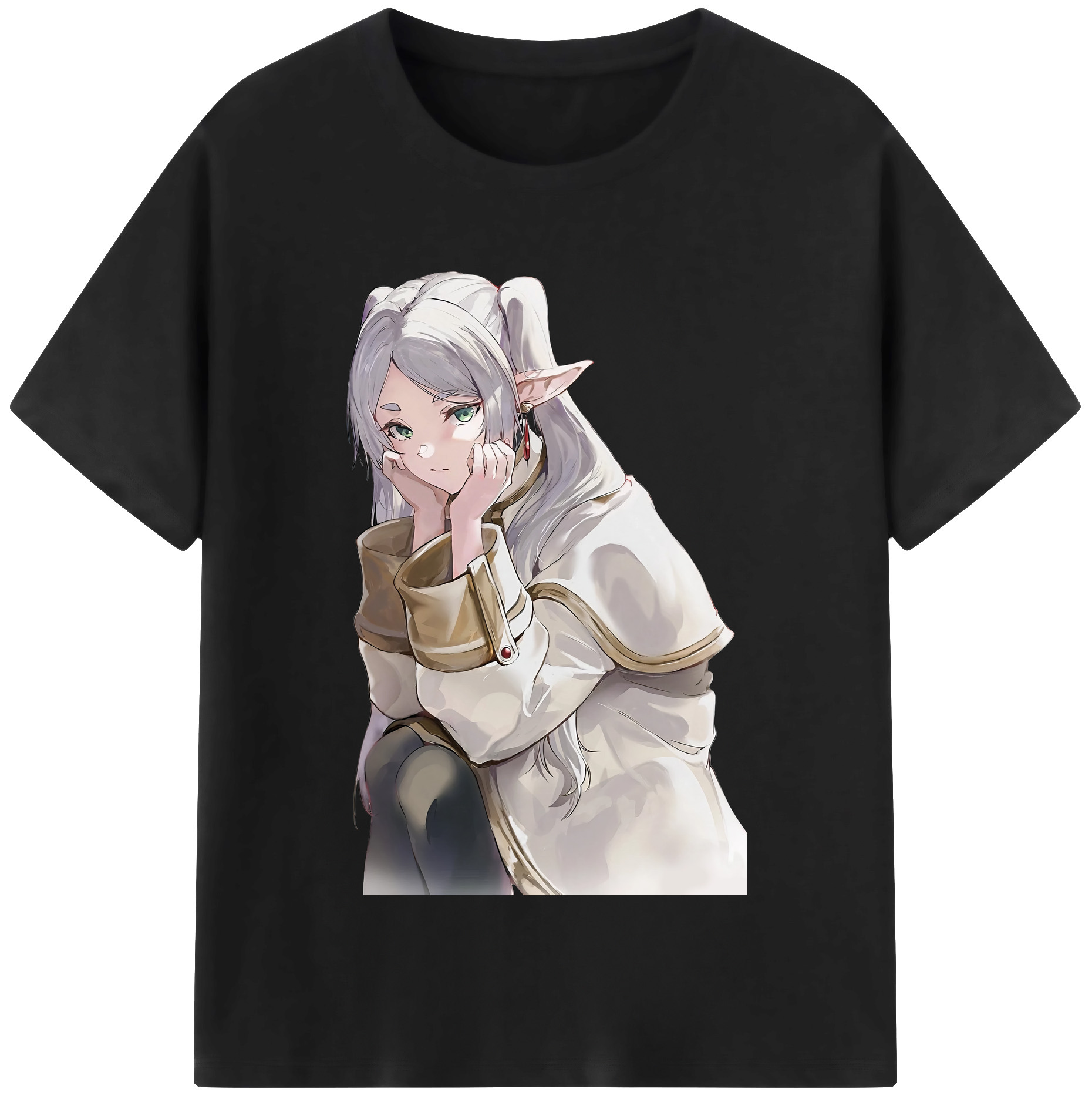 （画像用） 葬送のフリーレン Frieren レディースカジュアルプリントTシャツ（綿100％）