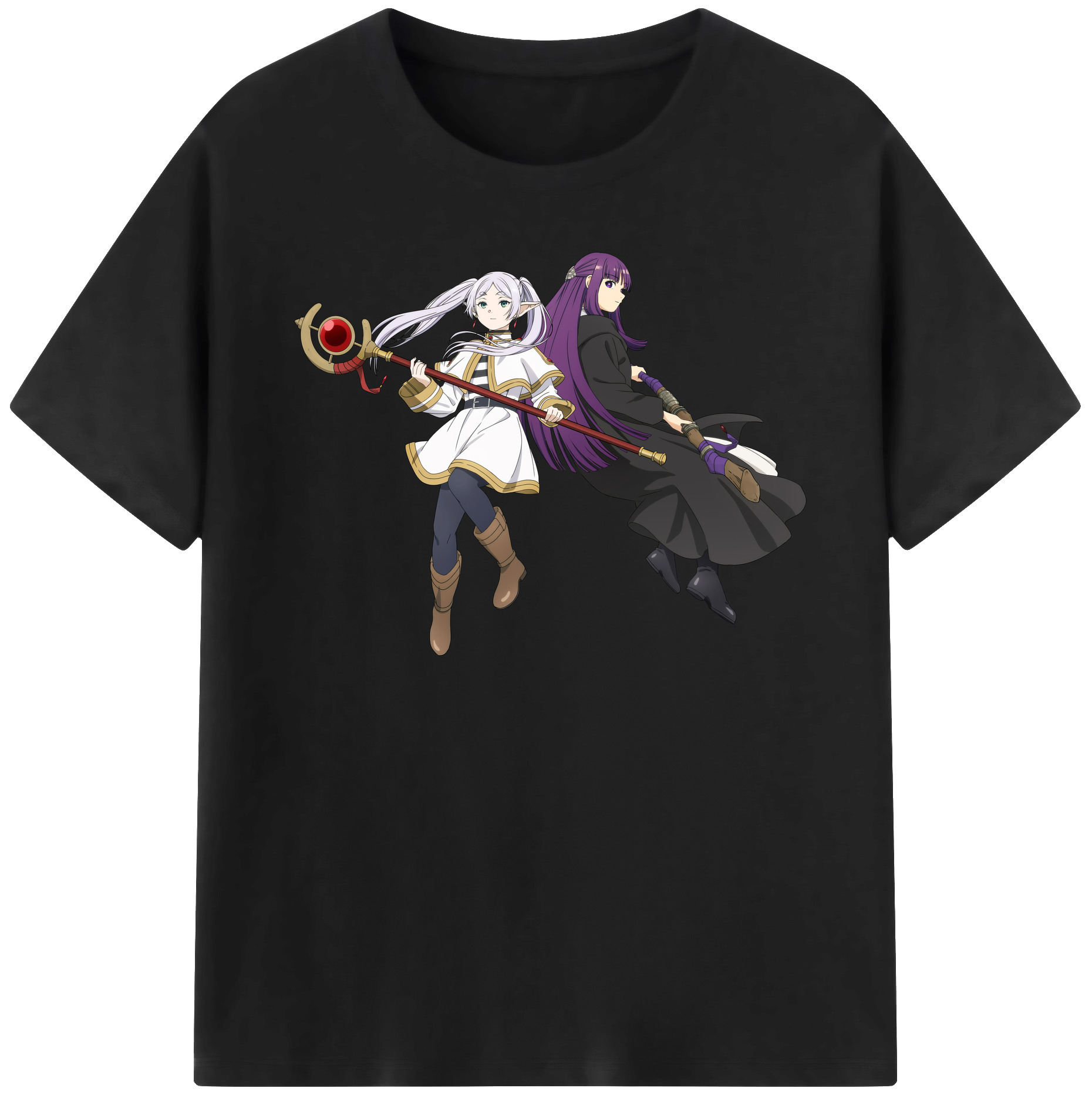 （画像用） 葬送のフリーレン Frieren レディースカジュアルプリントTシャツ（綿100％）