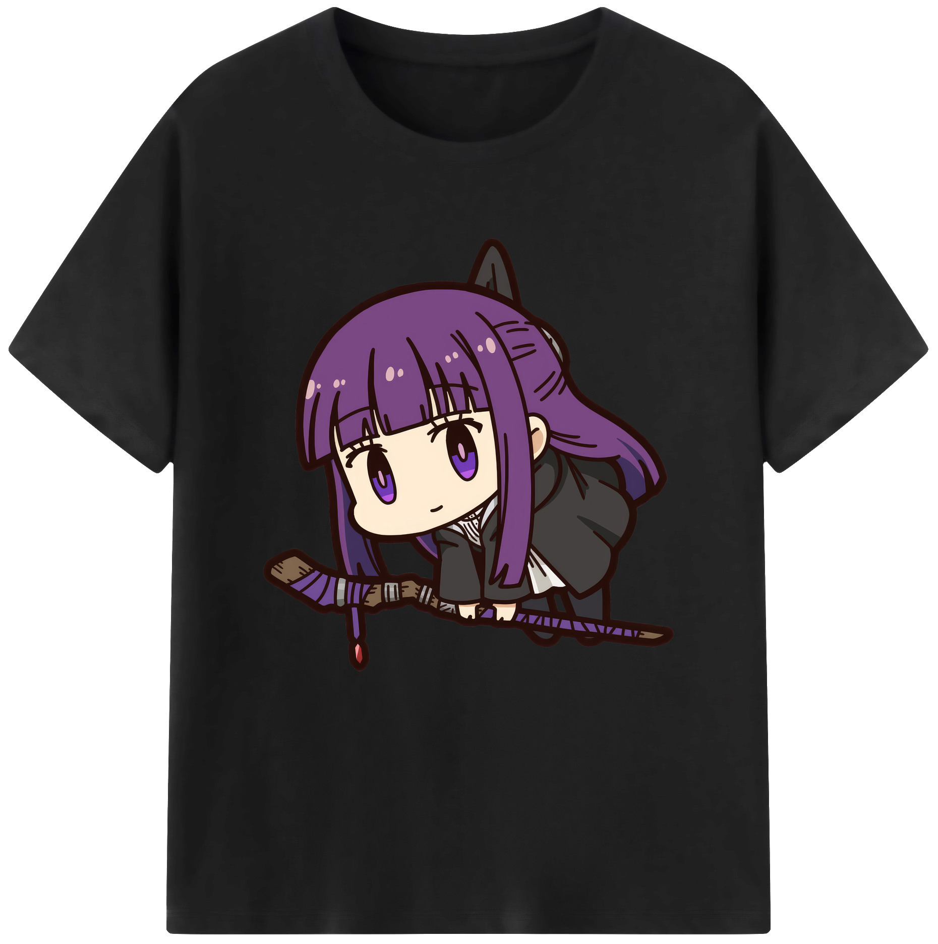 （画像用） 葬送のフリーレン Frieren レディースカジュアルプリントTシャツ（綿100％）