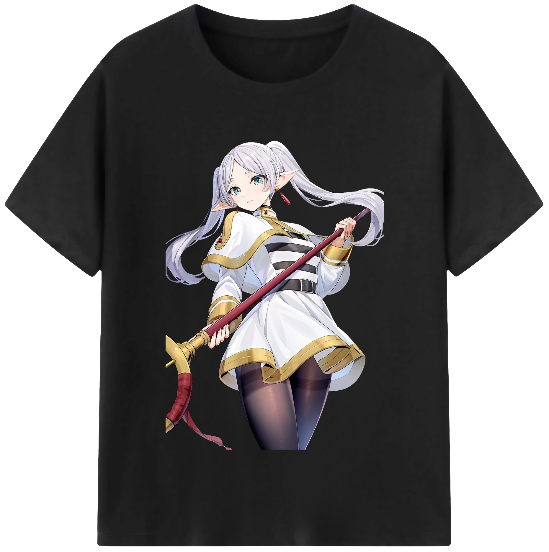 （画像用） 葬送のフリーレン Frieren レディースカジュアルプリントTシャツ（綿100％）