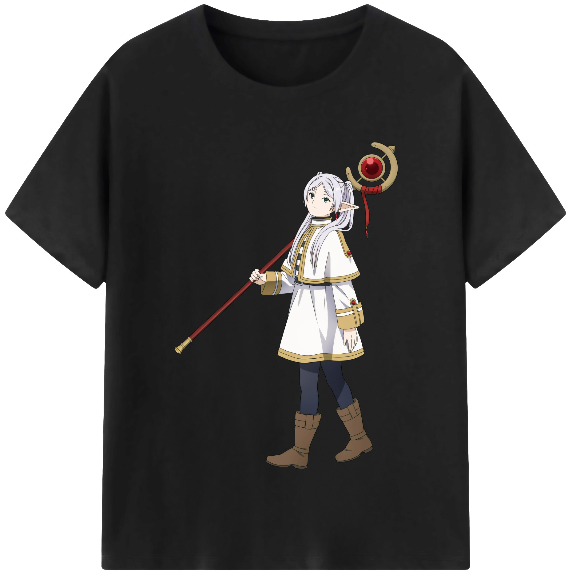 （画像用） 葬送のフリーレン Frieren レディースカジュアルプリントTシャツ（綿100％）