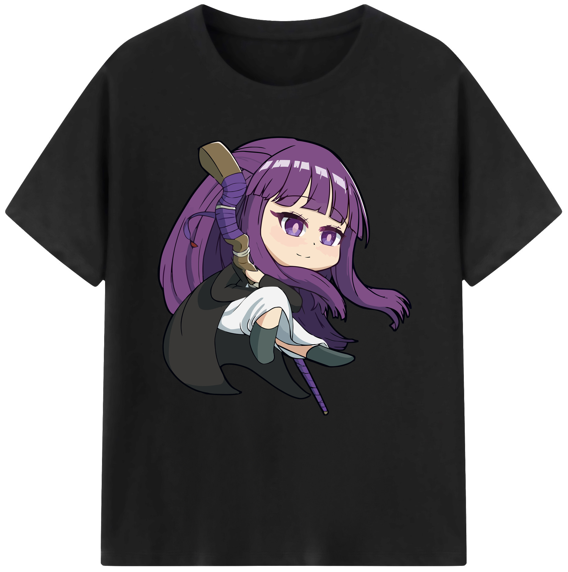 （画像用） 葬送のフリーレン Frieren レディースカジュアルプリントTシャツ（綿100％）
