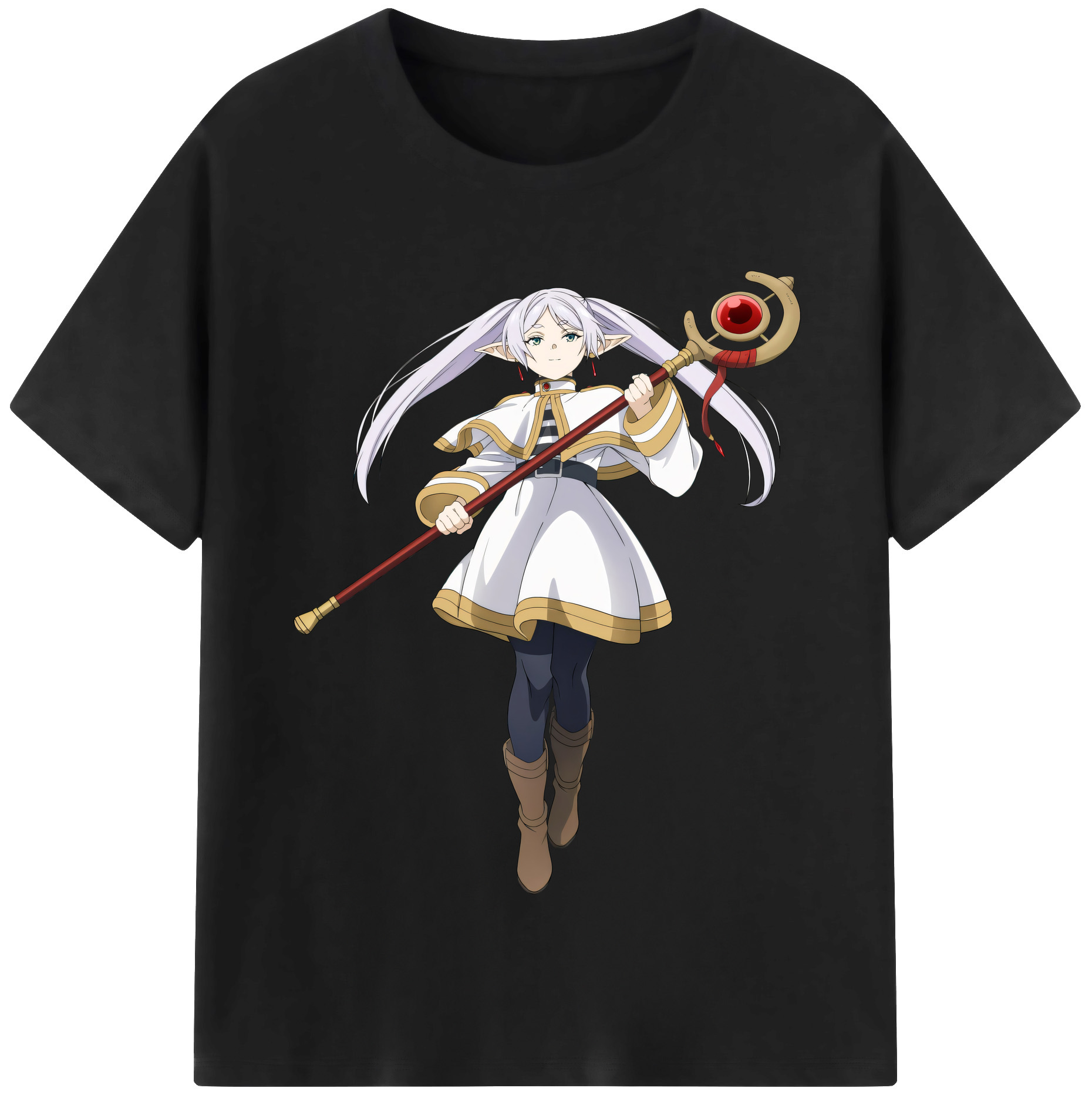 （画像用） 葬送のフリーレン Frieren レディースカジュアルプリントTシャツ（綿100％）