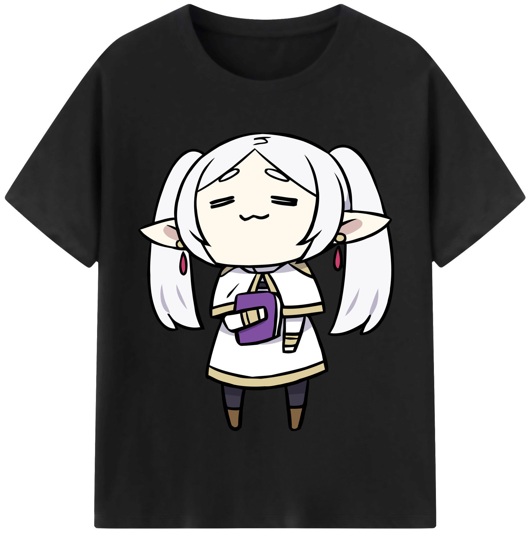 （画像用） 葬送のフリーレン Frieren レディースカジュアルプリントTシャツ（綿100％）