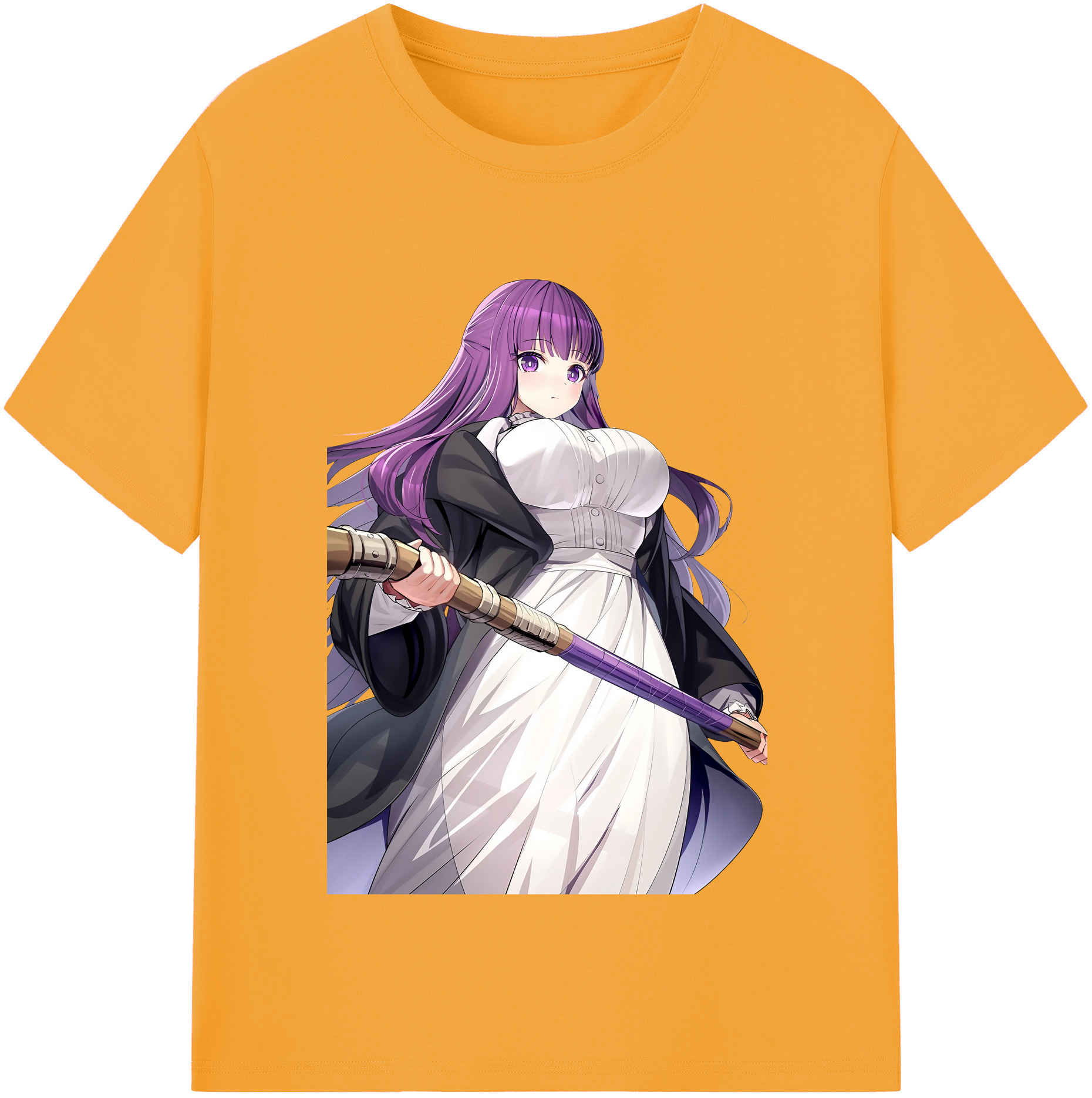 （画像用） 葬送のフリーレン Frieren レディースカジュアルプリントTシャツ（綿100％）