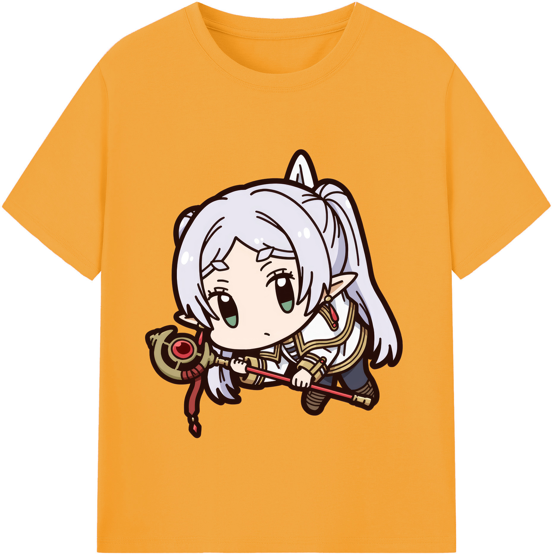 （画像用） 葬送のフリーレン Frieren レディースカジュアルプリントTシャツ（綿100％）