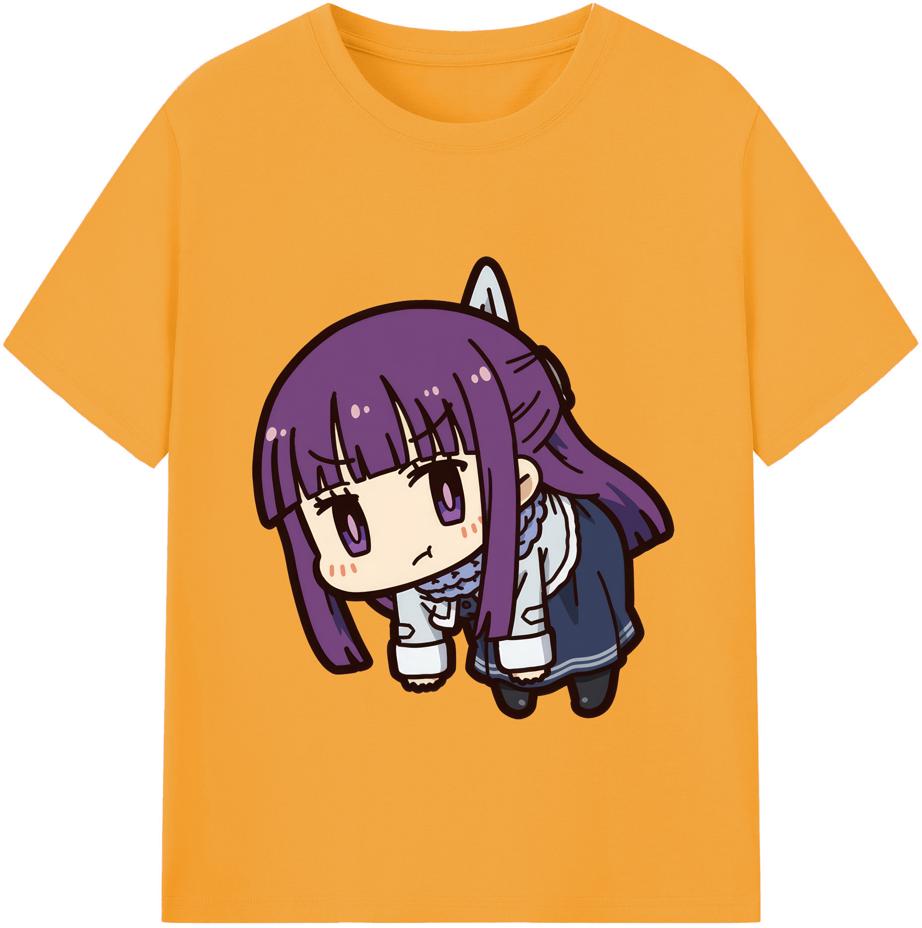 （画像用） 葬送のフリーレン Frieren レディースカジュアルプリントTシャツ（綿100％）
