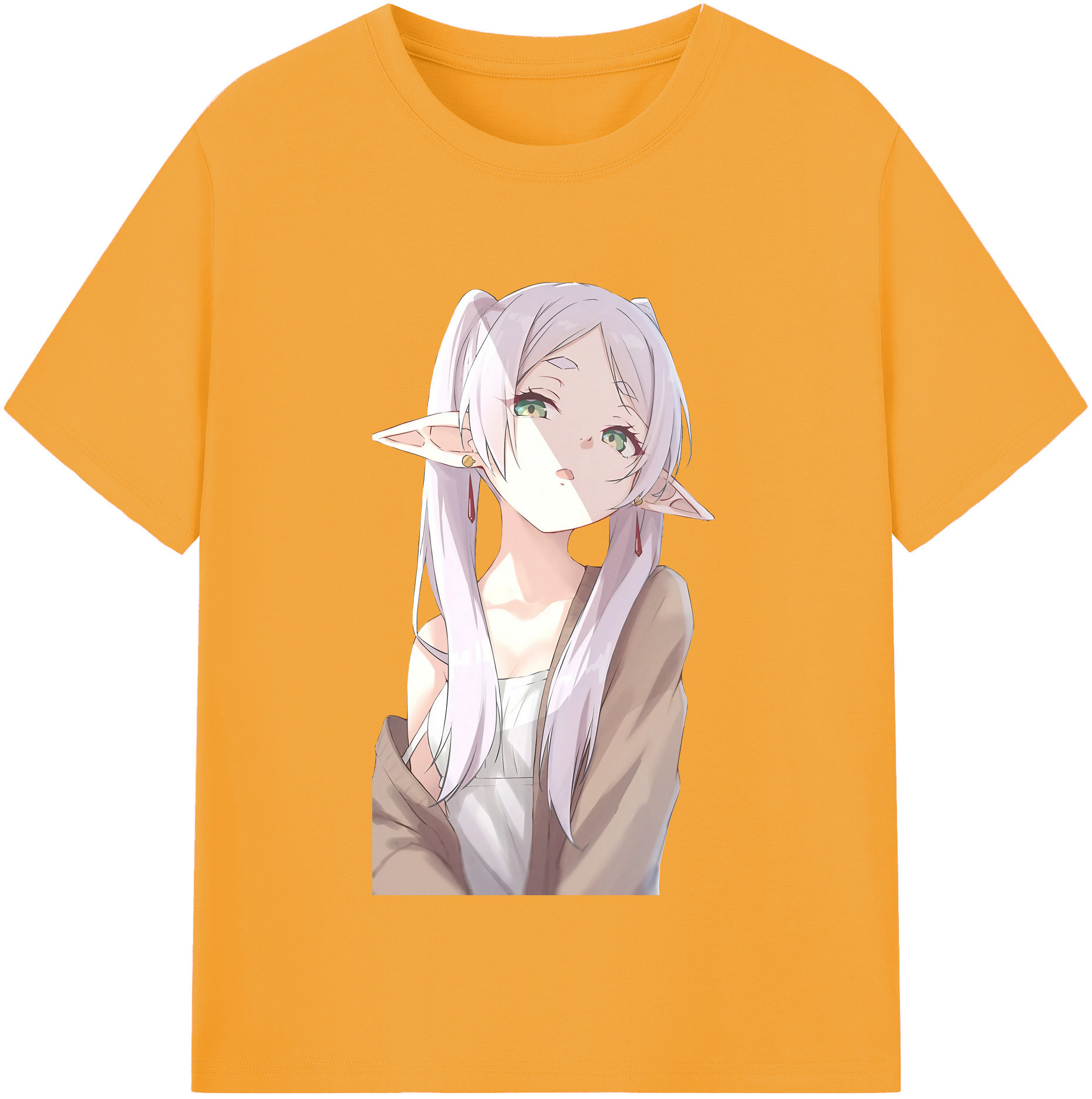 （画像用） 葬送のフリーレン Frieren レディースカジュアルプリントTシャツ（綿100％）
