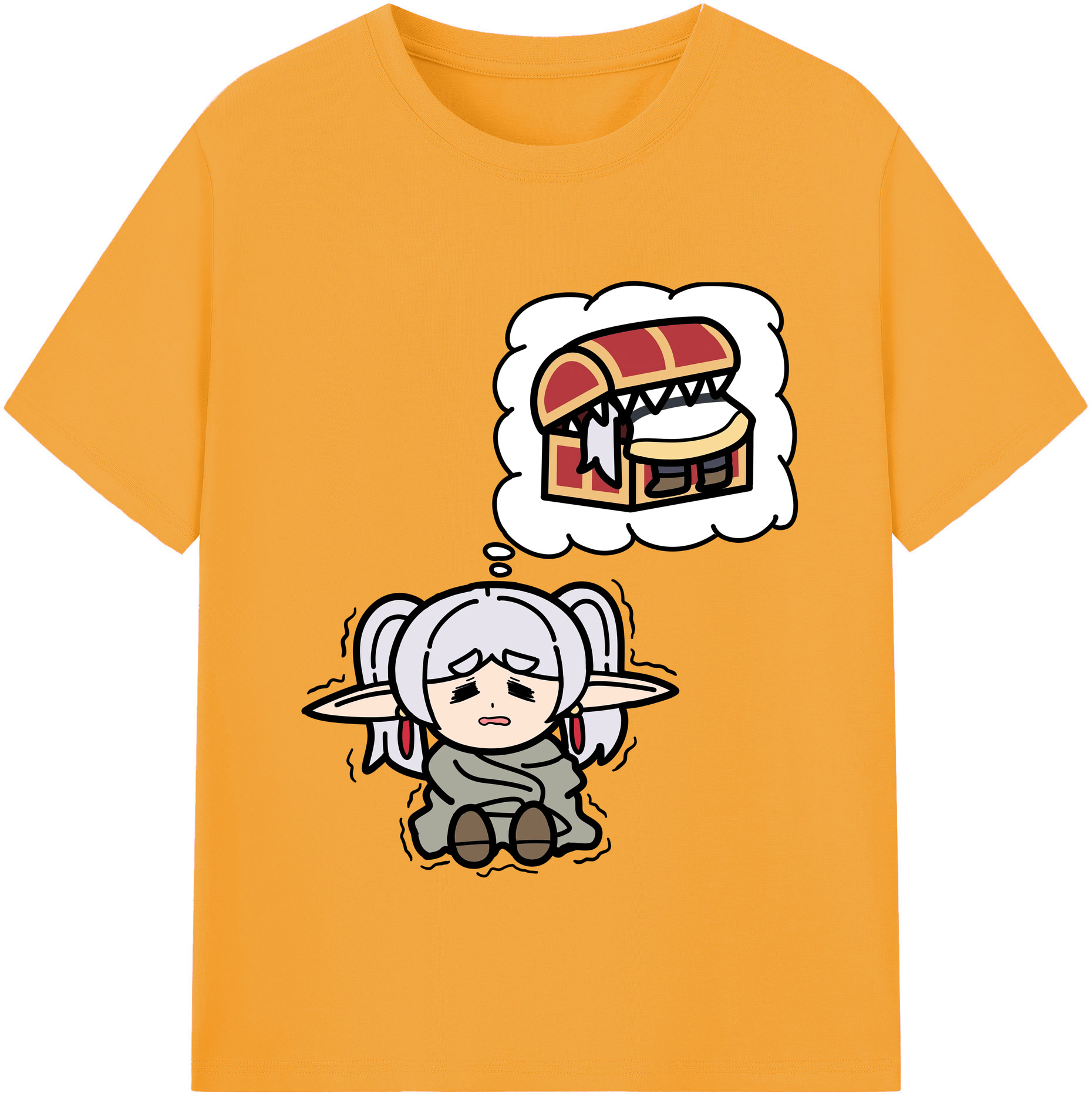 （画像用） 葬送のフリーレン Frieren レディースカジュアルプリントTシャツ（綿100％）