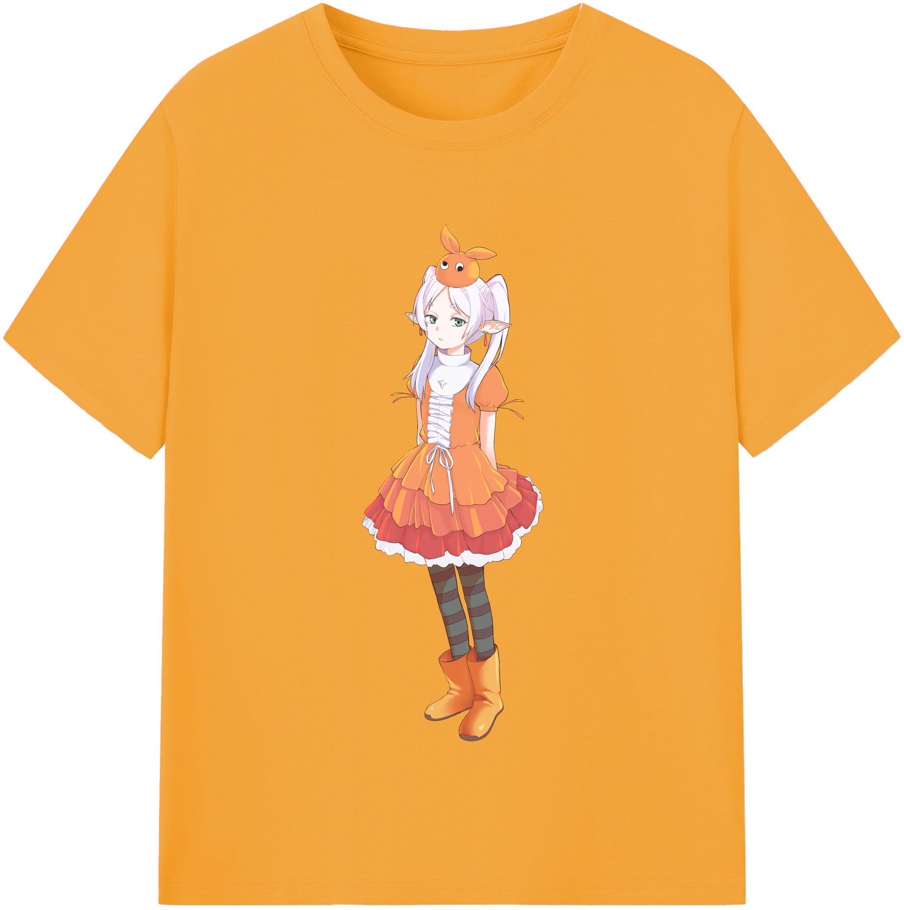 （画像用） 葬送のフリーレン Frieren レディースカジュアルプリントTシャツ（綿100％）