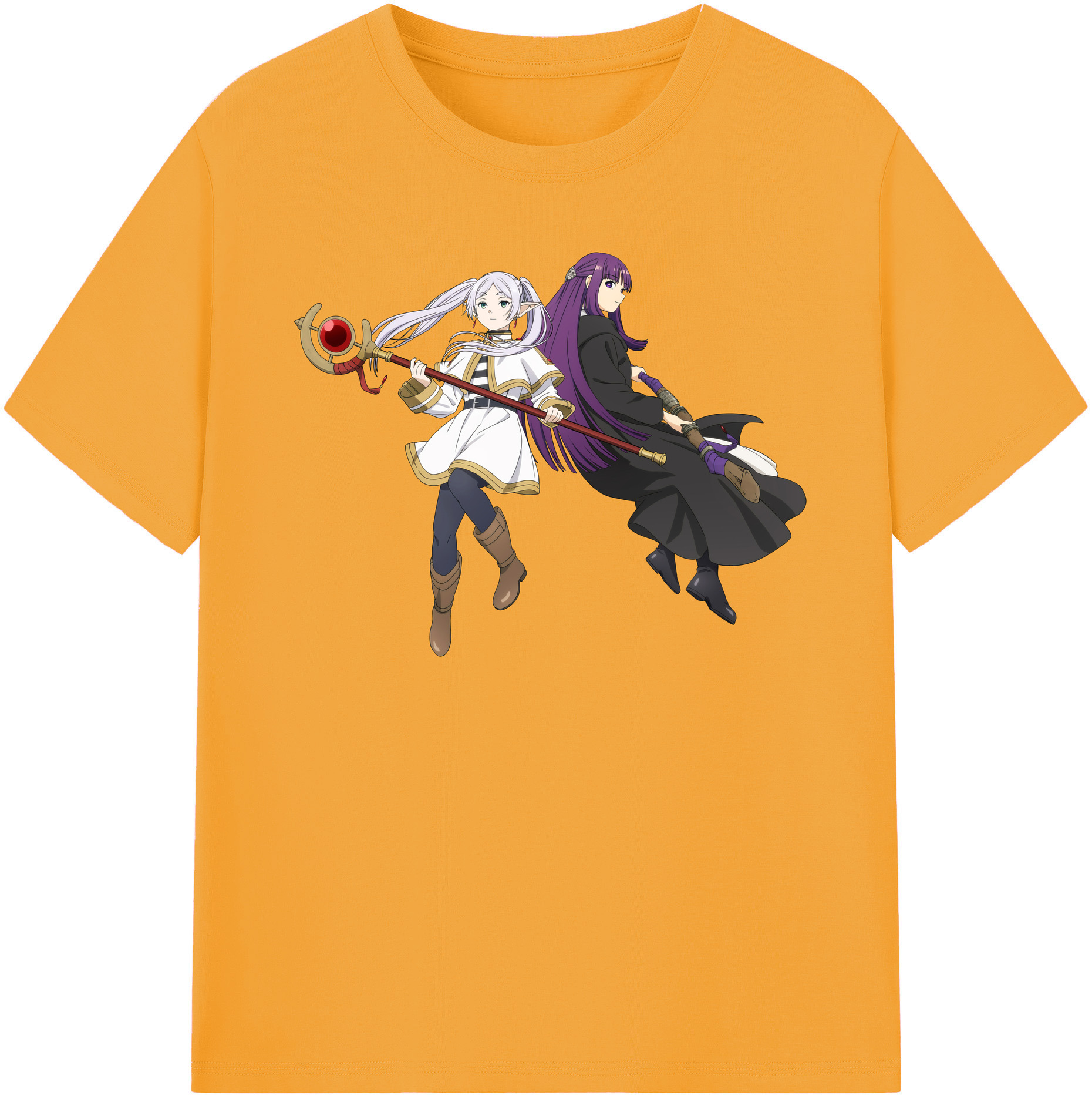 （画像用） 葬送のフリーレン Frieren レディースカジュアルプリントTシャツ（綿100％）