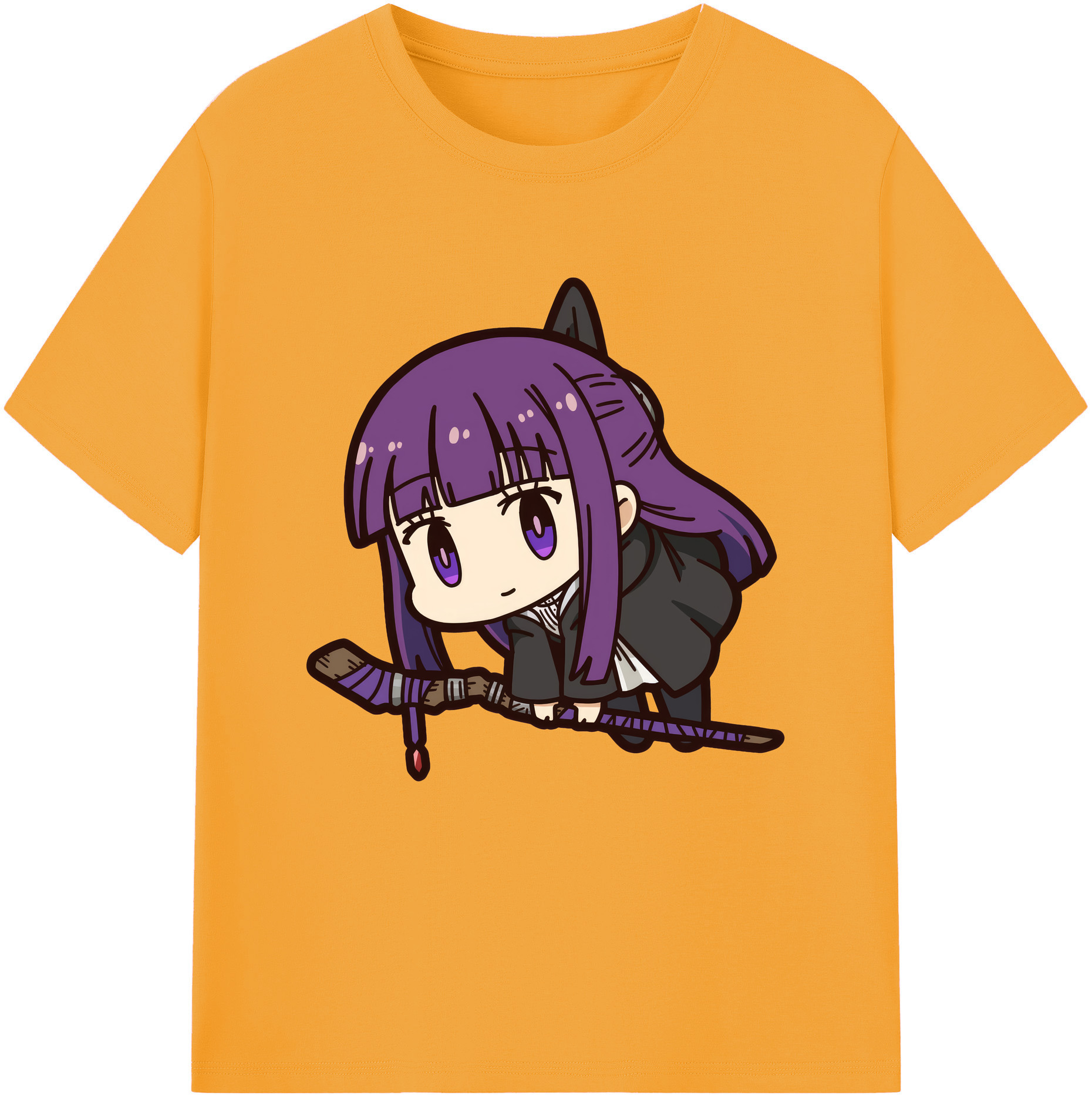 （画像用） 葬送のフリーレン Frieren レディースカジュアルプリントTシャツ（綿100％）