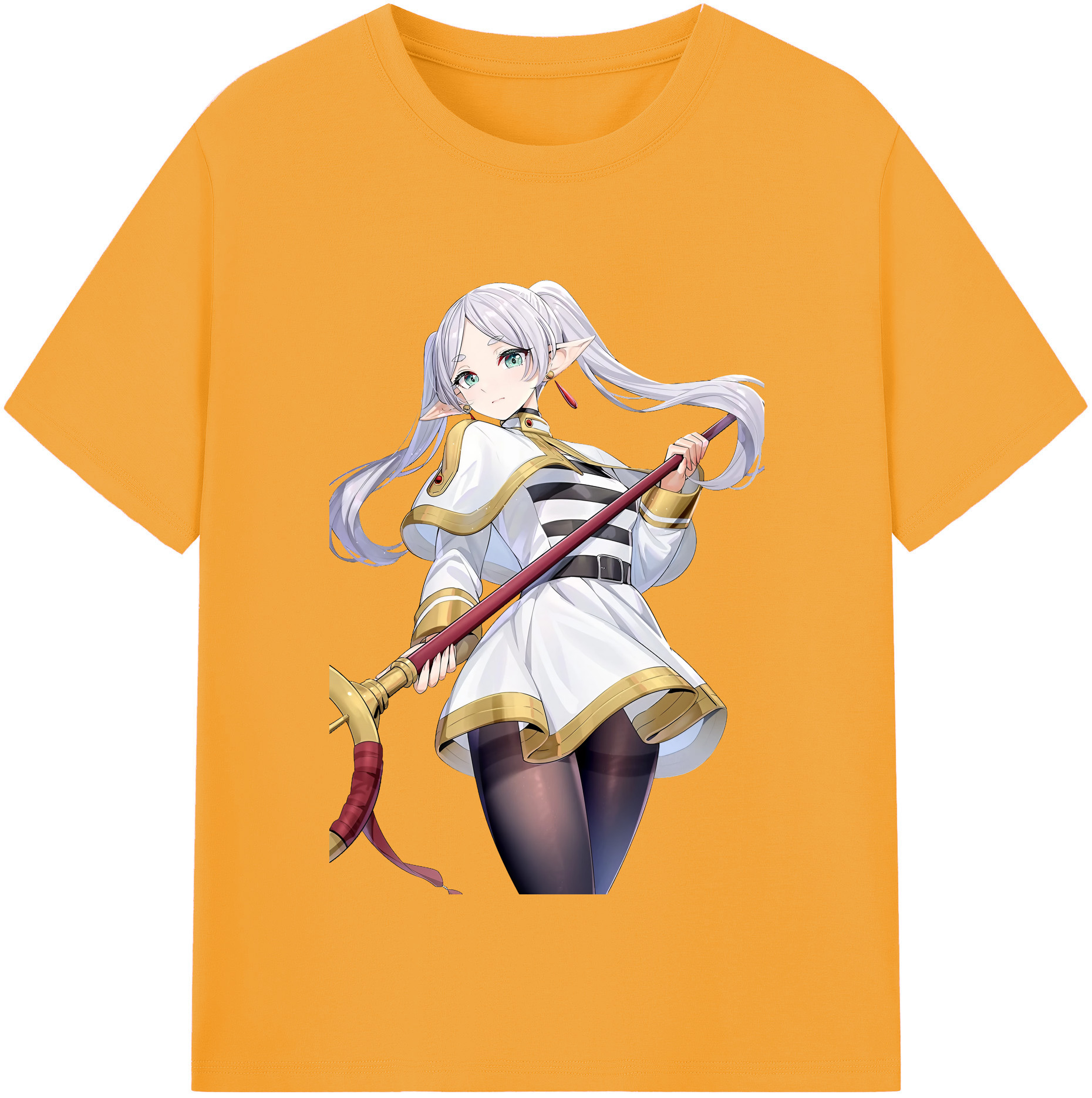 （画像用） 葬送のフリーレン Frieren レディースカジュアルプリントTシャツ（綿100％）