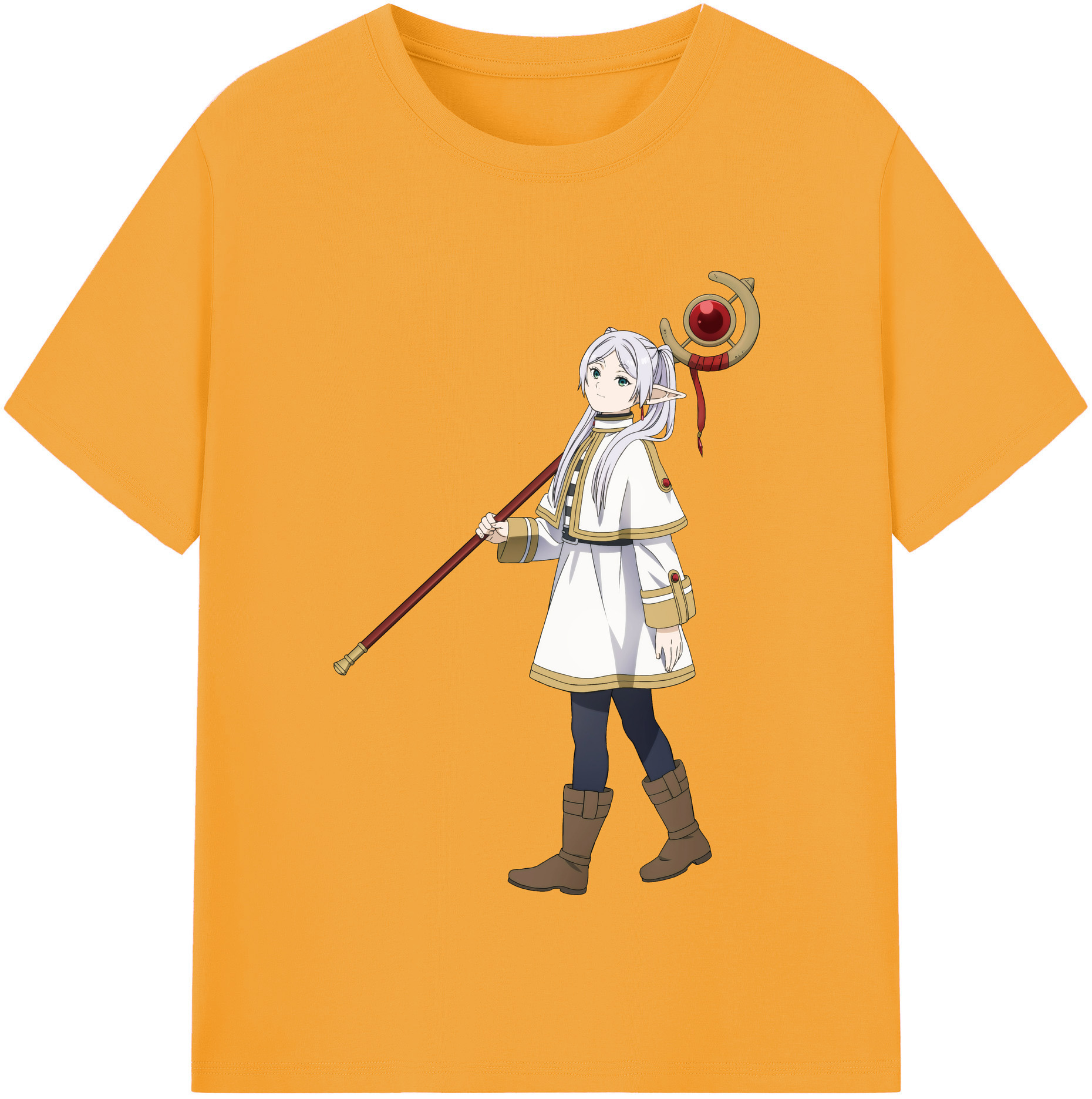 （画像用） 葬送のフリーレン Frieren レディースカジュアルプリントTシャツ（綿100％）