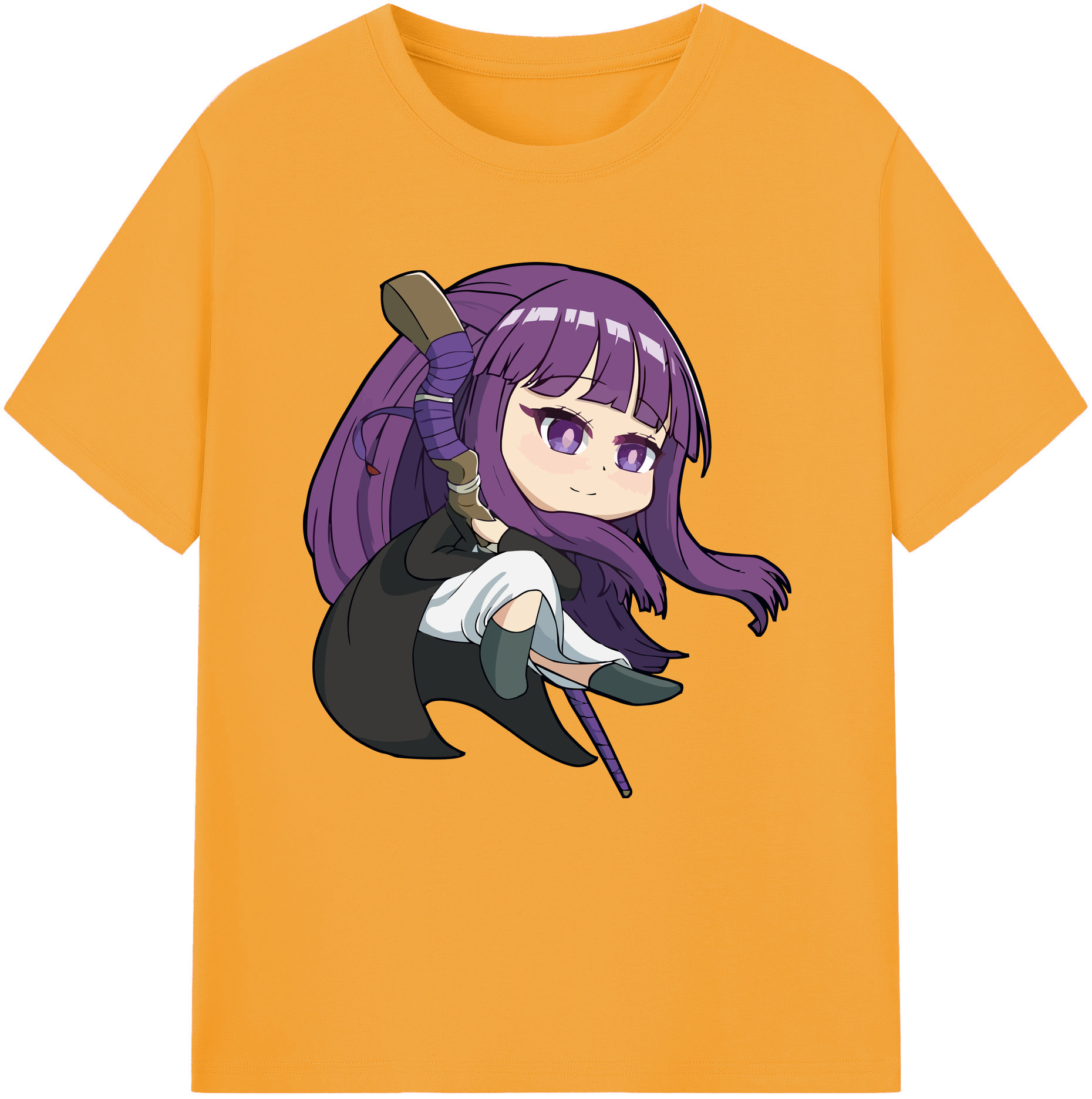 （画像用） 葬送のフリーレン Frieren レディースカジュアルプリントTシャツ（綿100％）