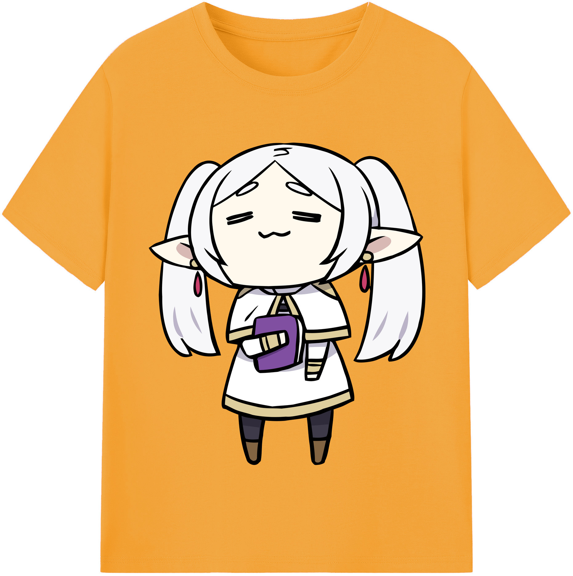 （画像用） 葬送のフリーレン Frieren レディースカジュアルプリントTシャツ（綿100％）